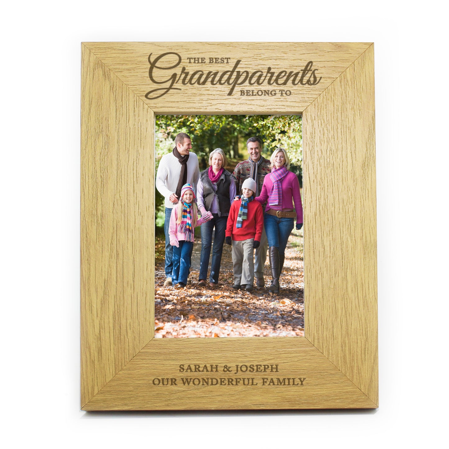 Personalised The Best Grandparents 6x4 Oak Finish Photo Frame - MK&JD Gifts