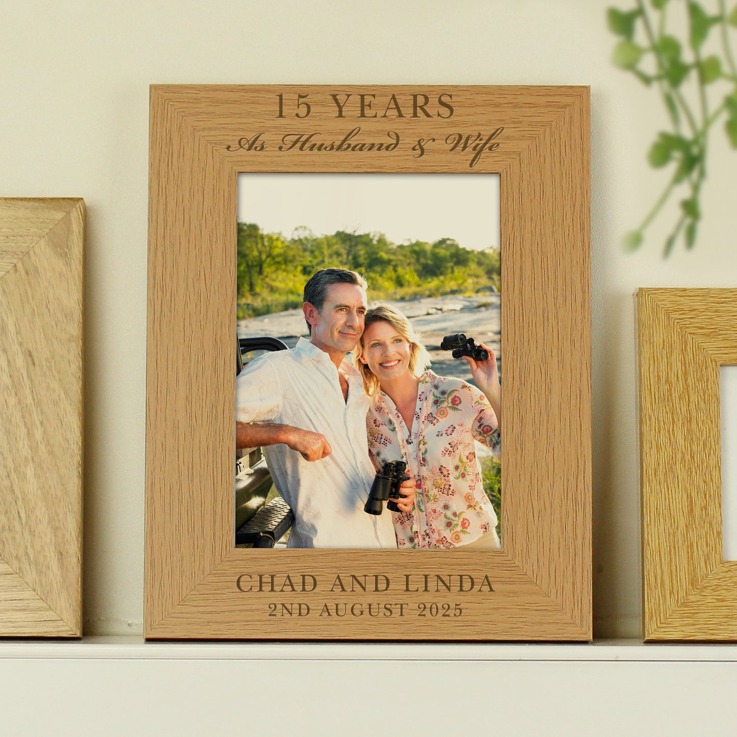 Personalised Anniversary 5x7 Oak Finish Photo Frame - MK&JD Gifts