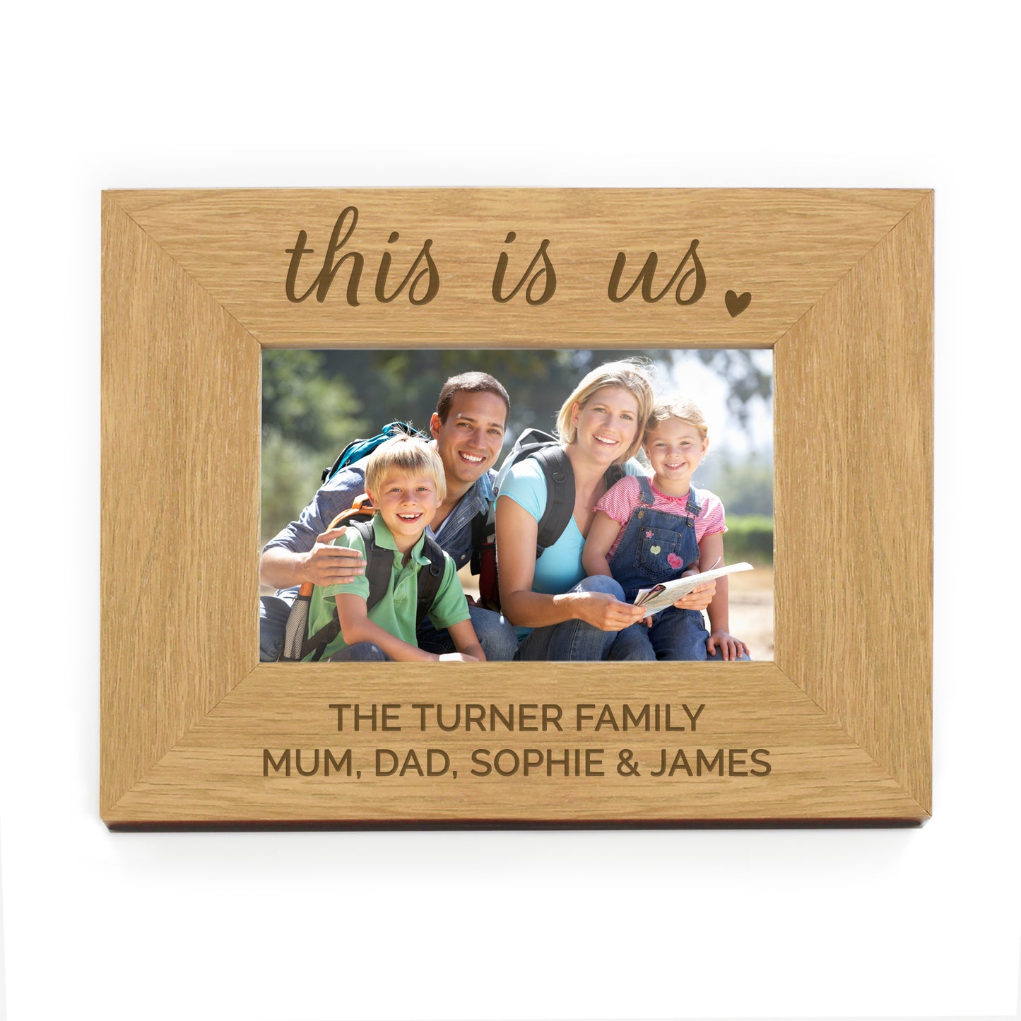 Personalised 'This Is Us' 6x4 Landscape Wooden Photo Frame - MK&JD Gifts