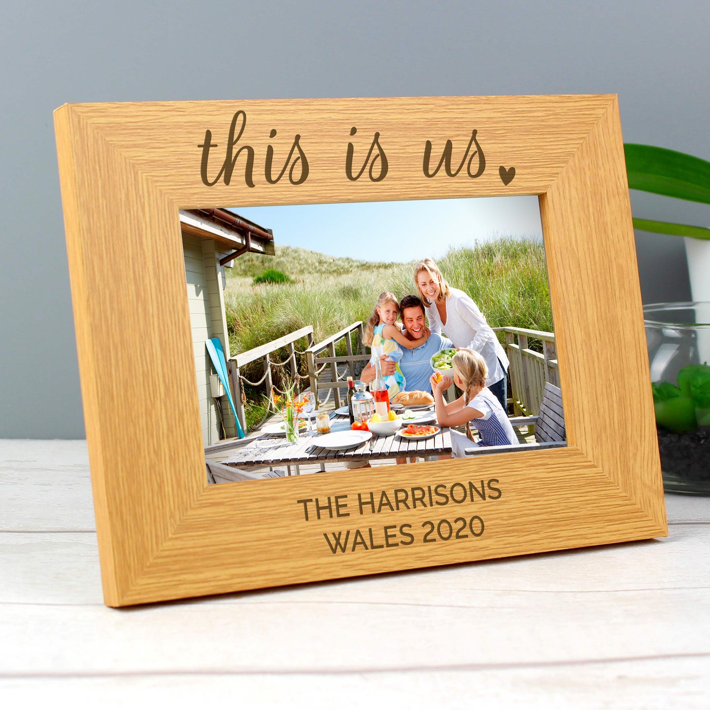 Personalised 'This Is Us' 6x4 Landscape Wooden Photo Frame - MK&JD Gifts