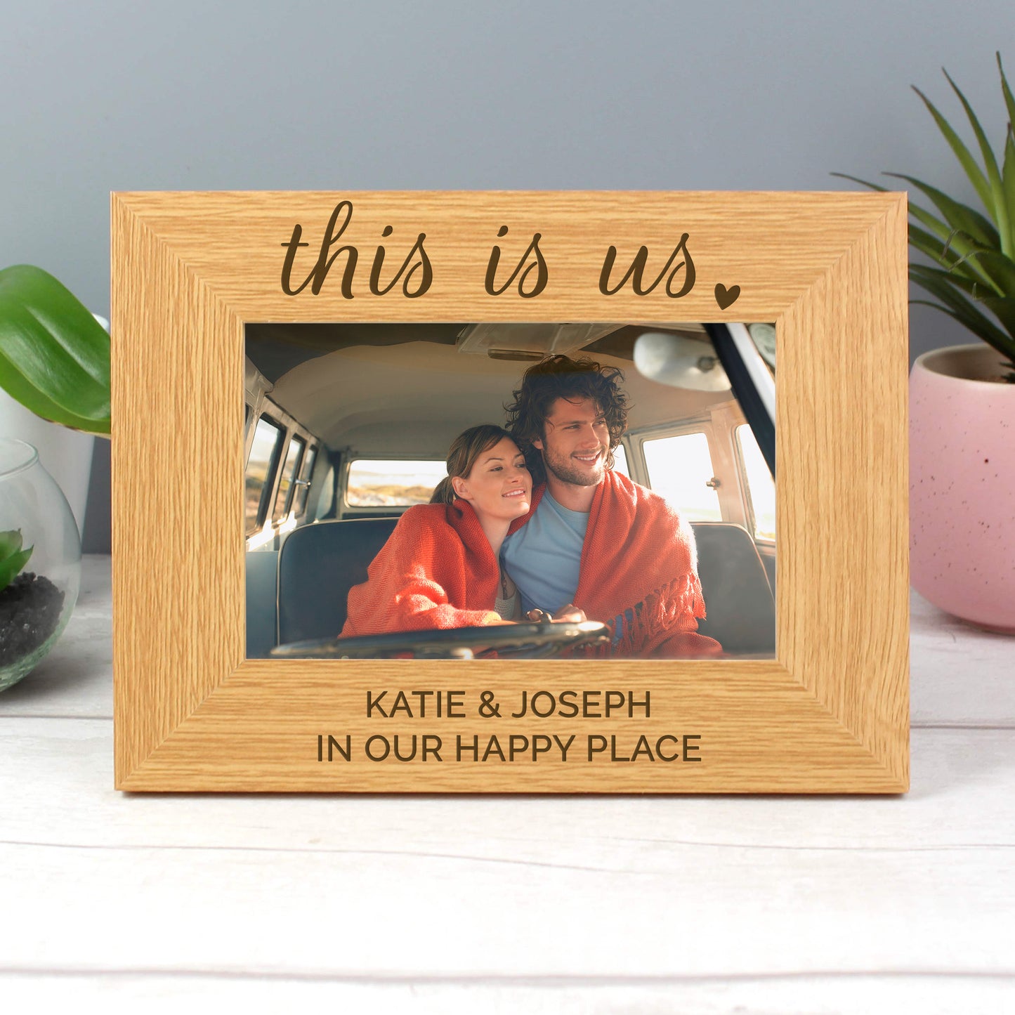 Personalised 'This Is Us' 6x4 Landscape Wooden Photo Frame - MK&JD Gifts