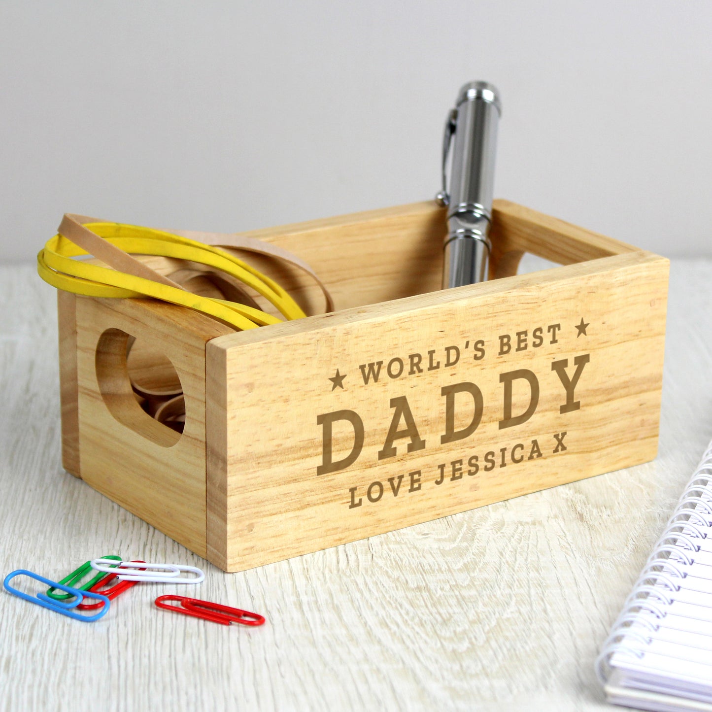 Personalised Worlds Best Mini Wooden Crate - MK&JD Gifts