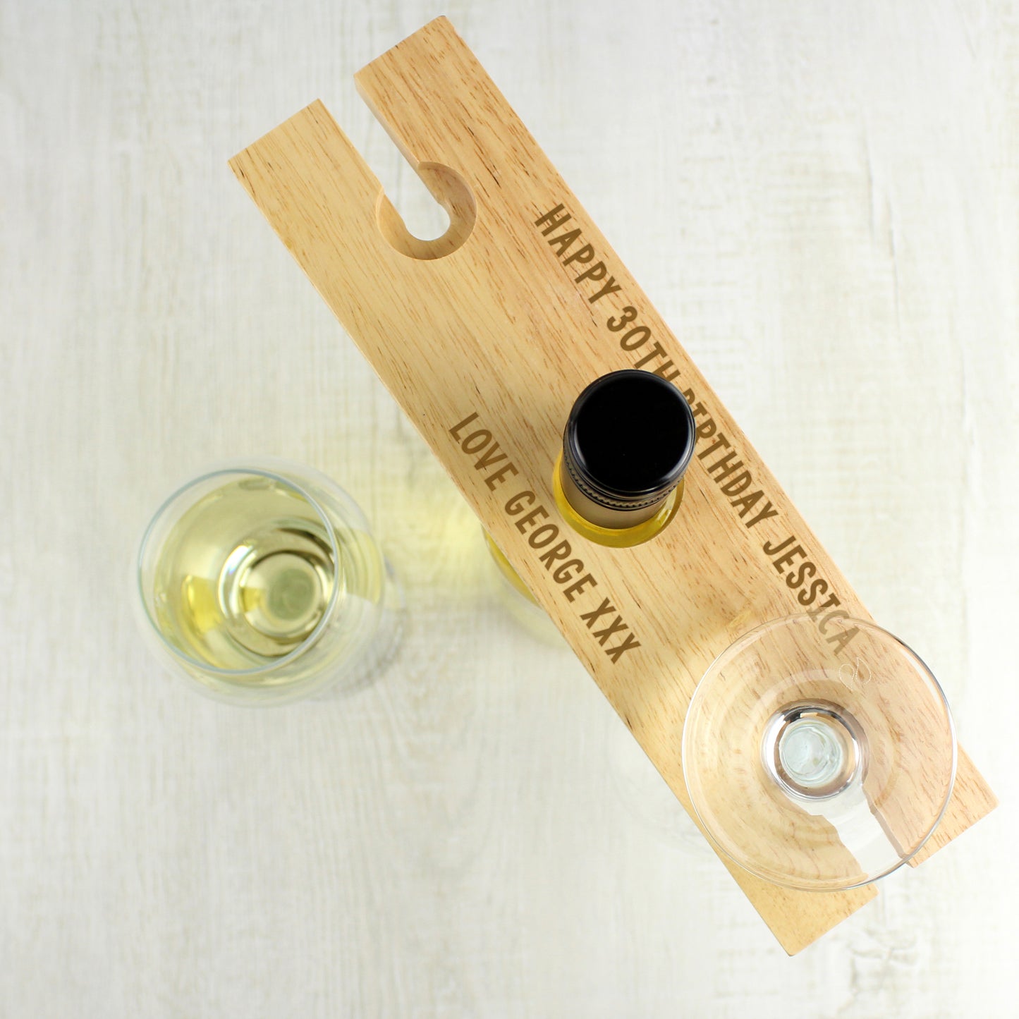 Personalised Free Text Wine Glass & Bottle Holder - MK&JD Gifts