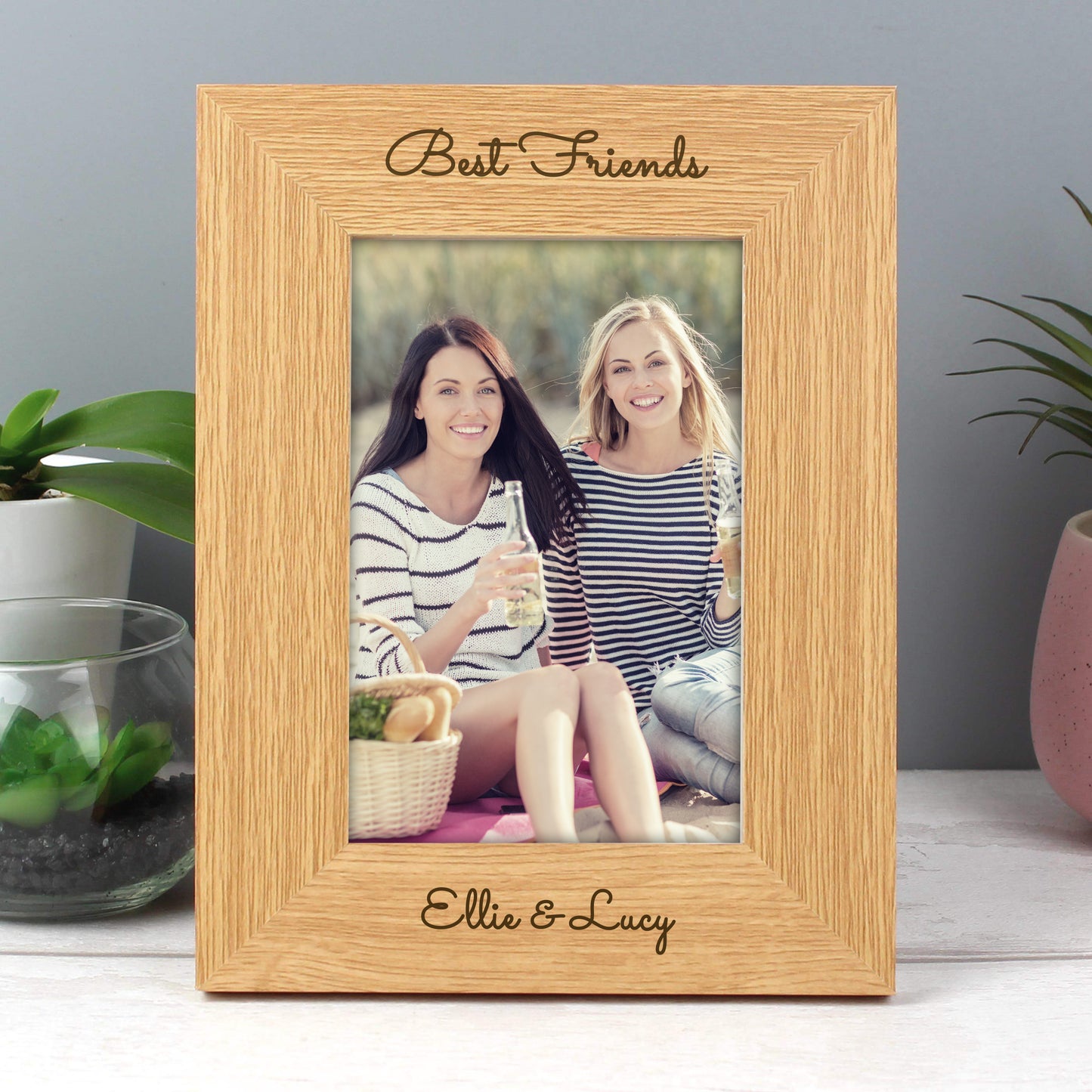 Personalised Free Text 6x4 Wooden Photo Frame - MK&JD Gifts
