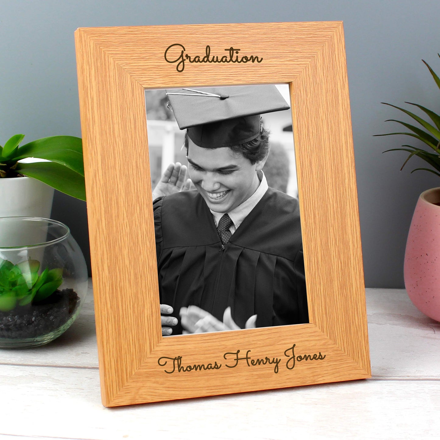 Personalised Free Text 6x4 Wooden Photo Frame - MK&JD Gifts