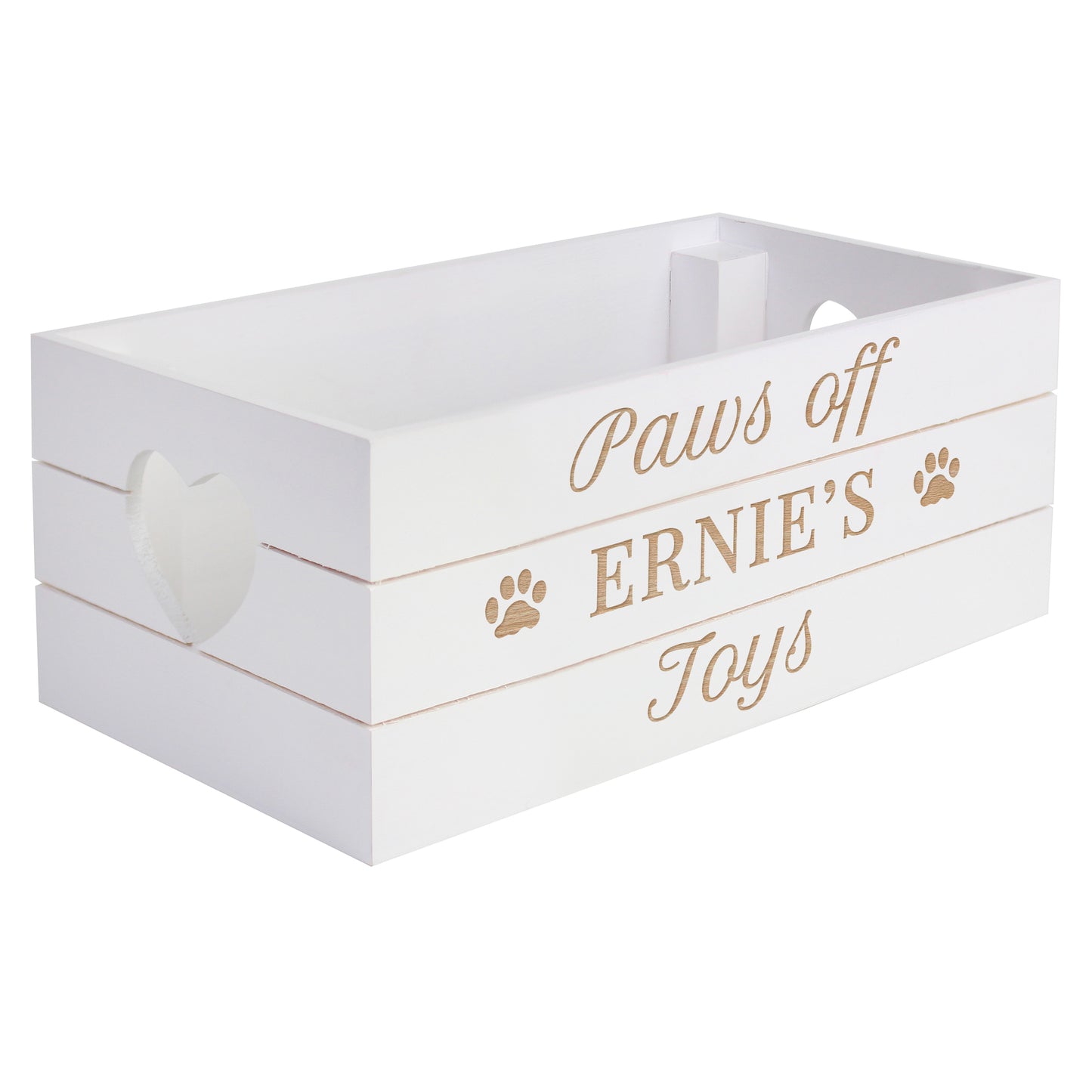 Personalised Pets White Wooden Crate - MK&JD Gifts