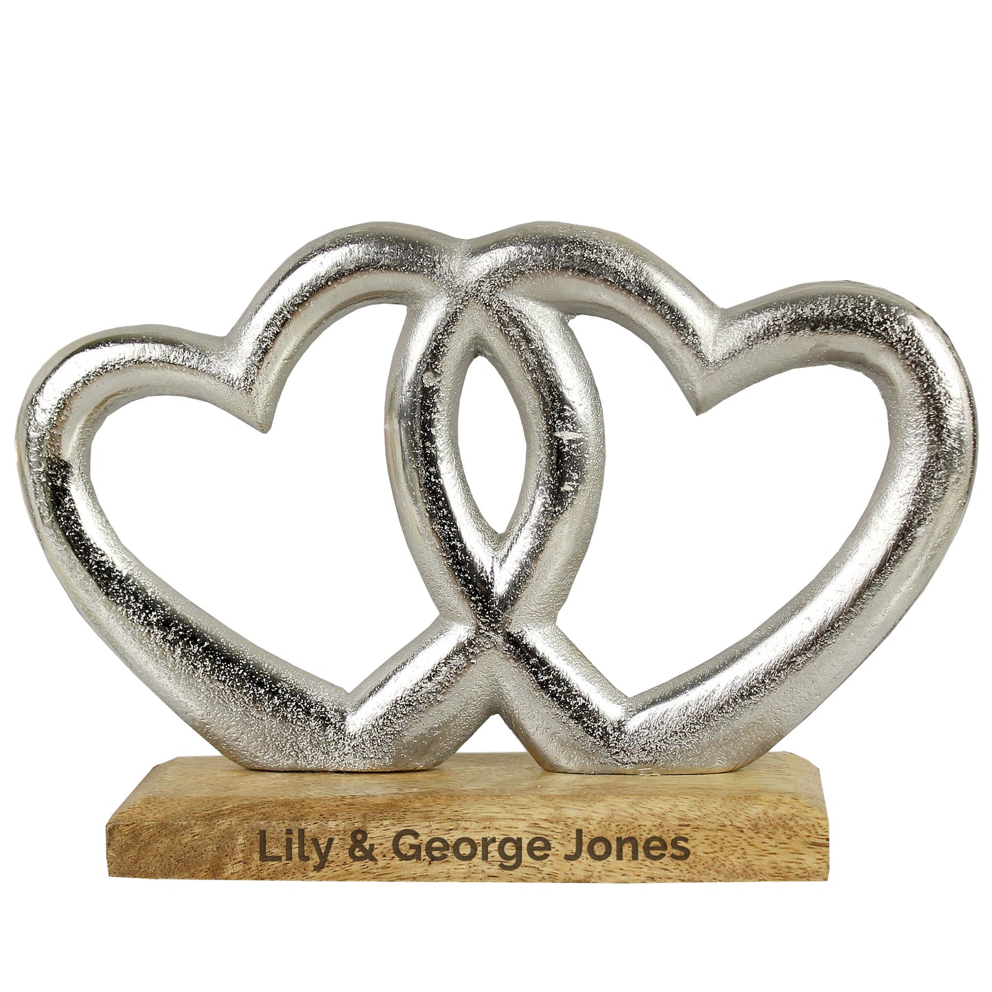 Personalised Free Text Double Heart Ornament - MK&JD Gifts