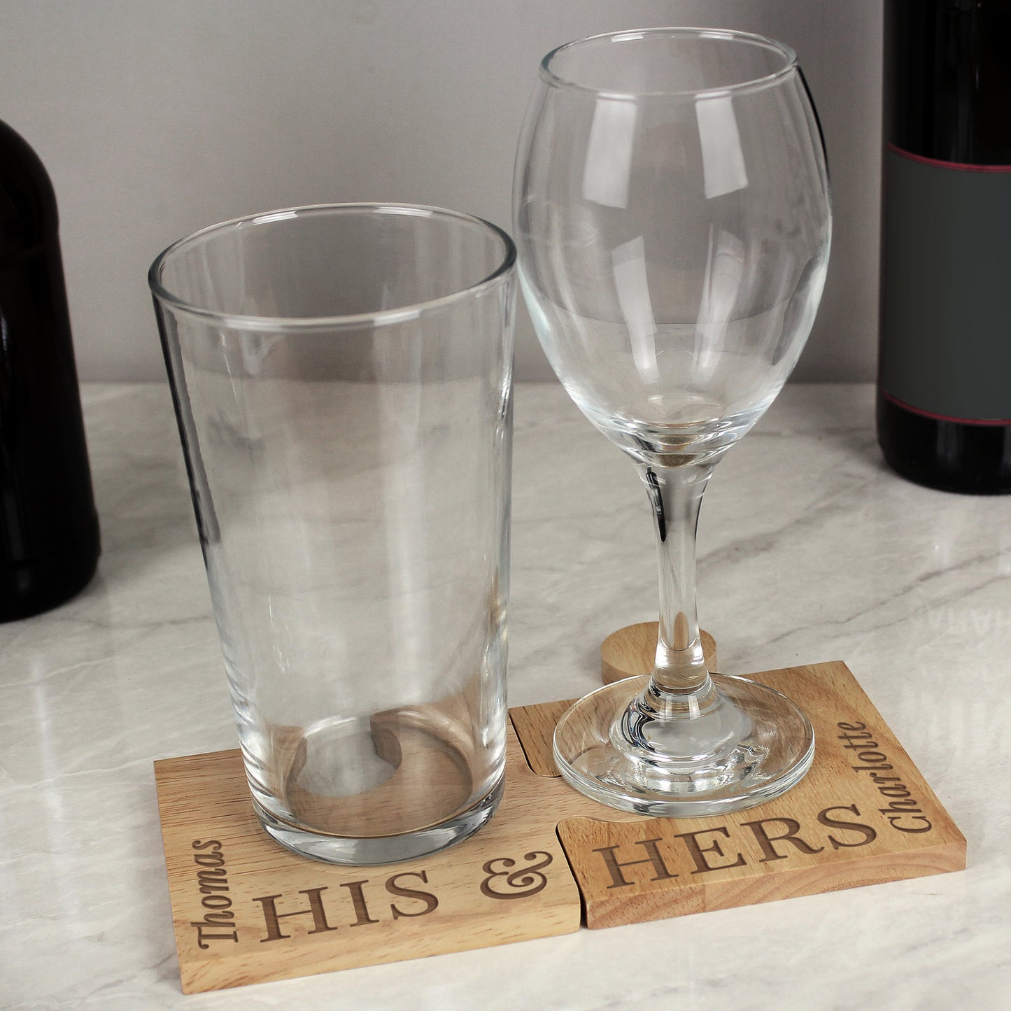 Personalised His & Hers Jigsaw Piece Set - MK&JD Gifts