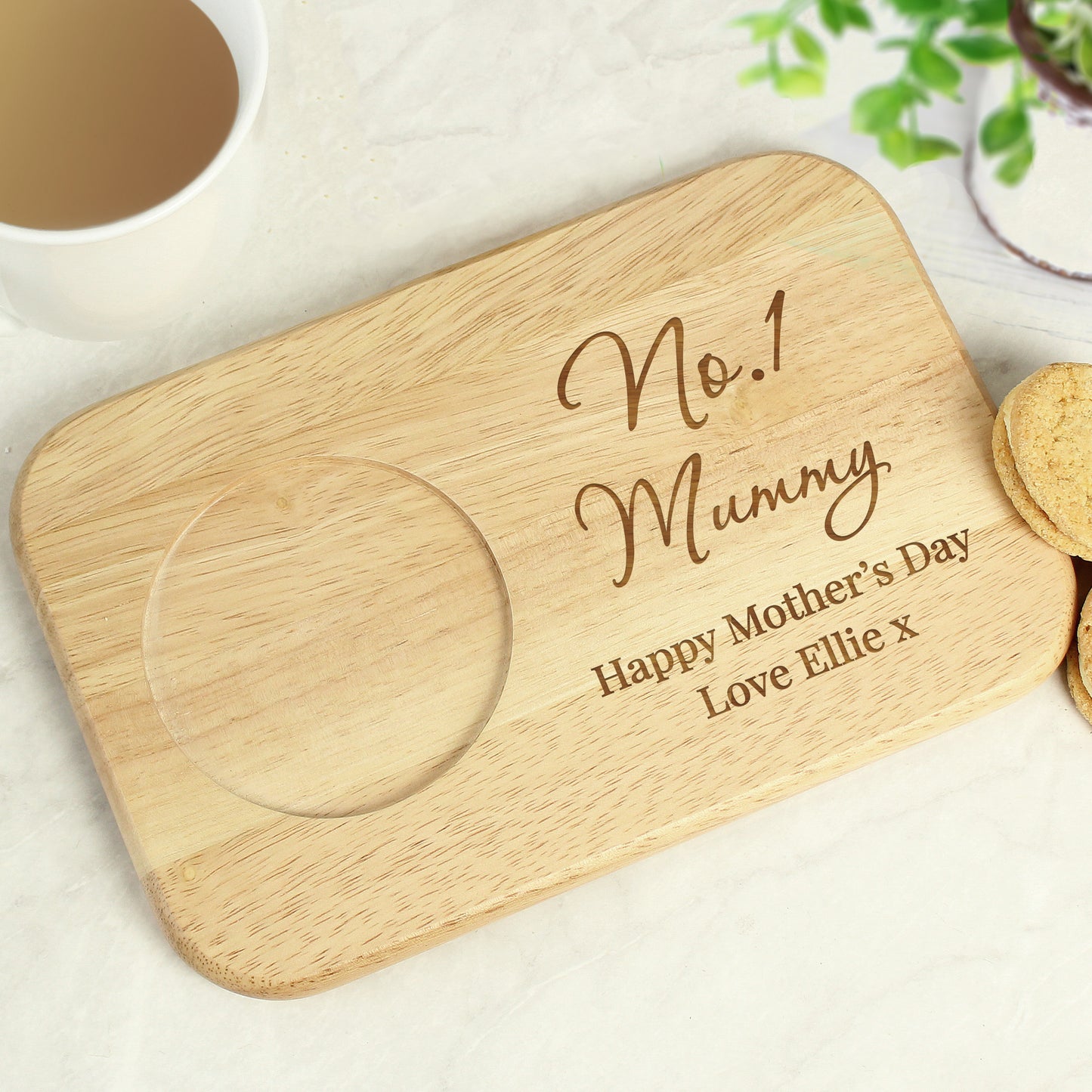 Personalised Free Text Wooden Coaster Tray - MK&JD Gifts