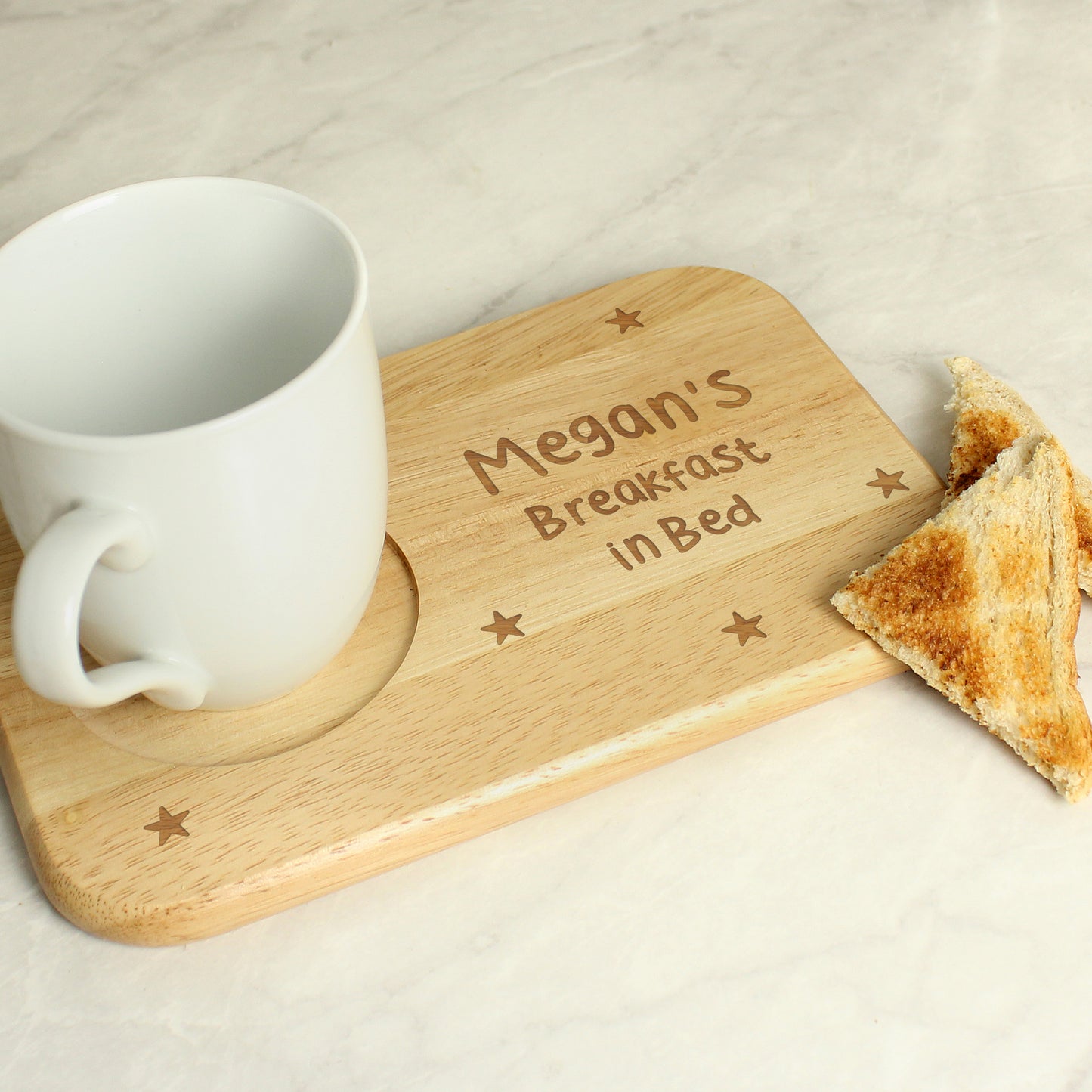 Personalised Stars Wooden Coaster Tray - MK&JD Gifts