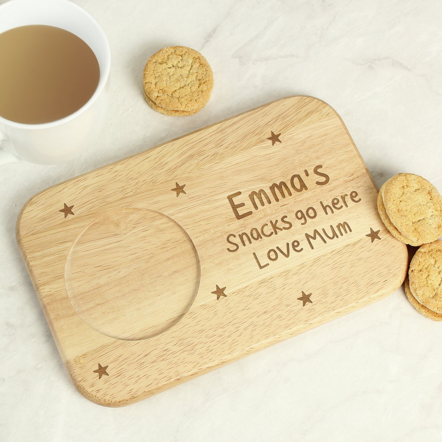 Personalised Stars Wooden Coaster Tray - MK&JD Gifts