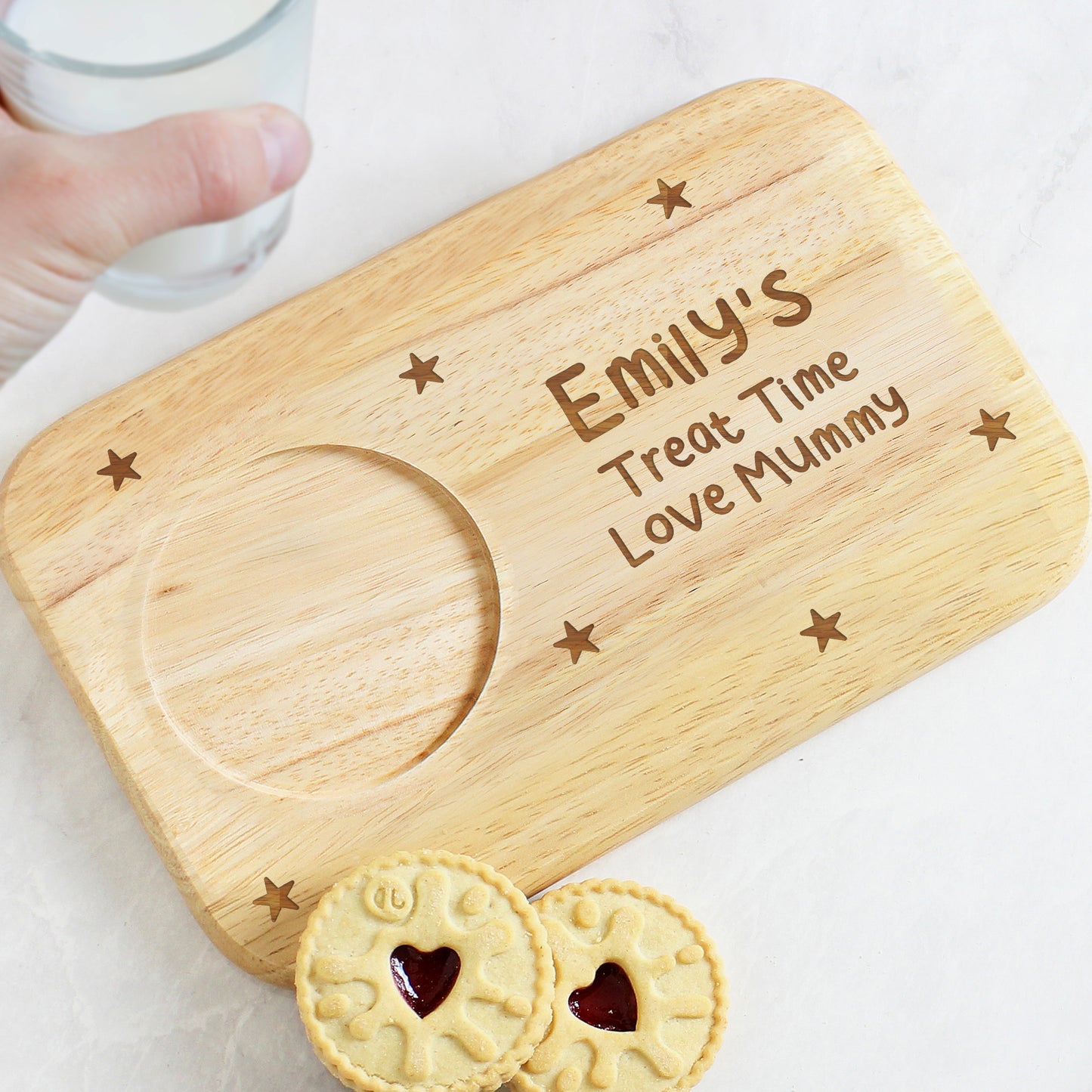 Personalised Stars Wooden Coaster Tray - MK&JD Gifts