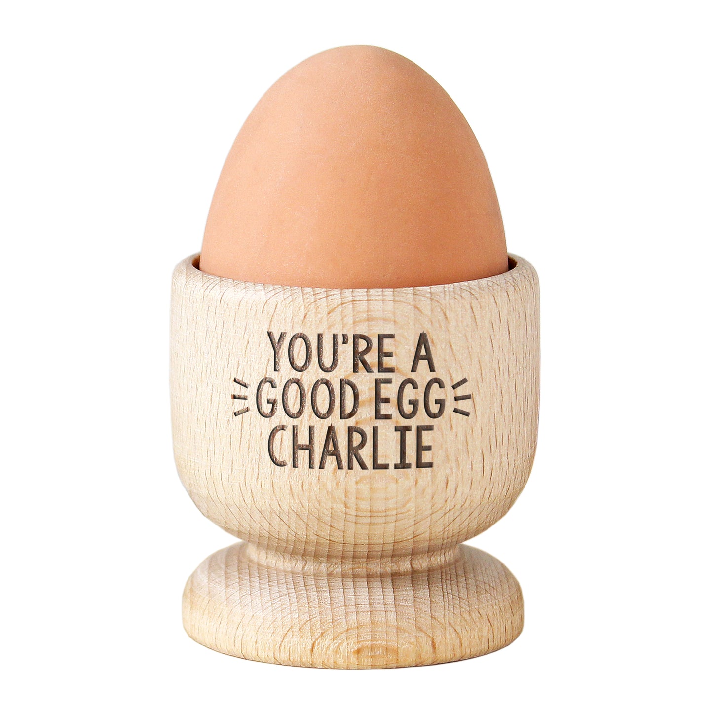 Personalised Wooden Egg Cup - MK&JD Gifts