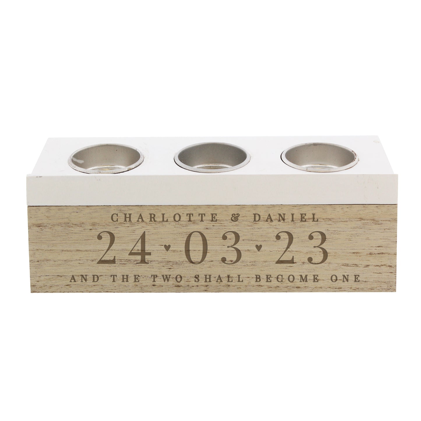 Personalised Special Date Triple Tea Light Box - MK&JD Gifts
