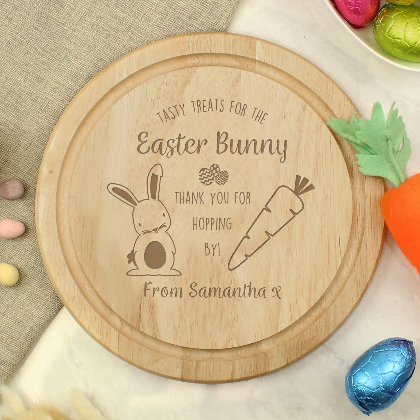 Personalised Easter Bunny Treat Board - MK&JD Gifts
