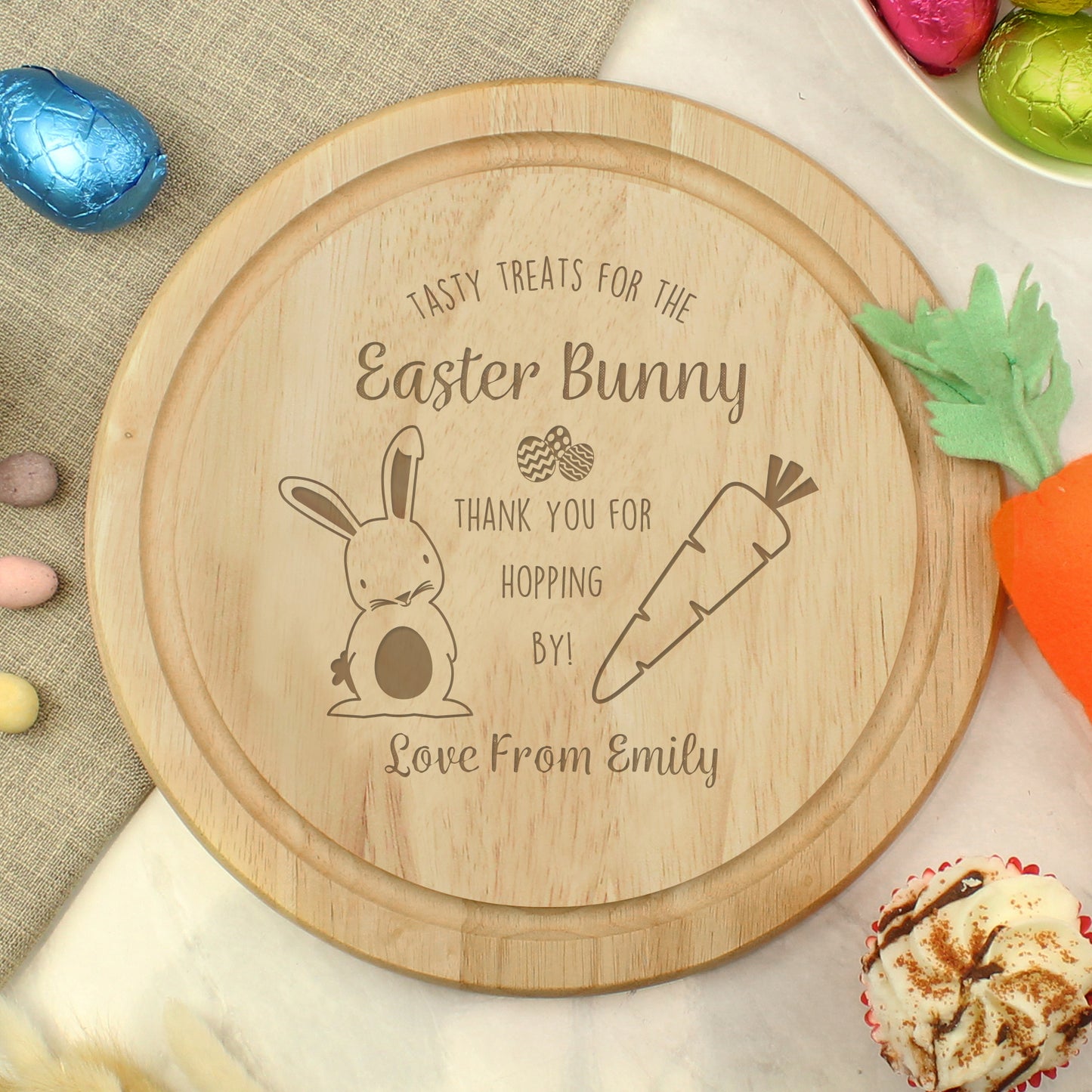 Personalised Easter Bunny Treat Board - MK&JD Gifts
