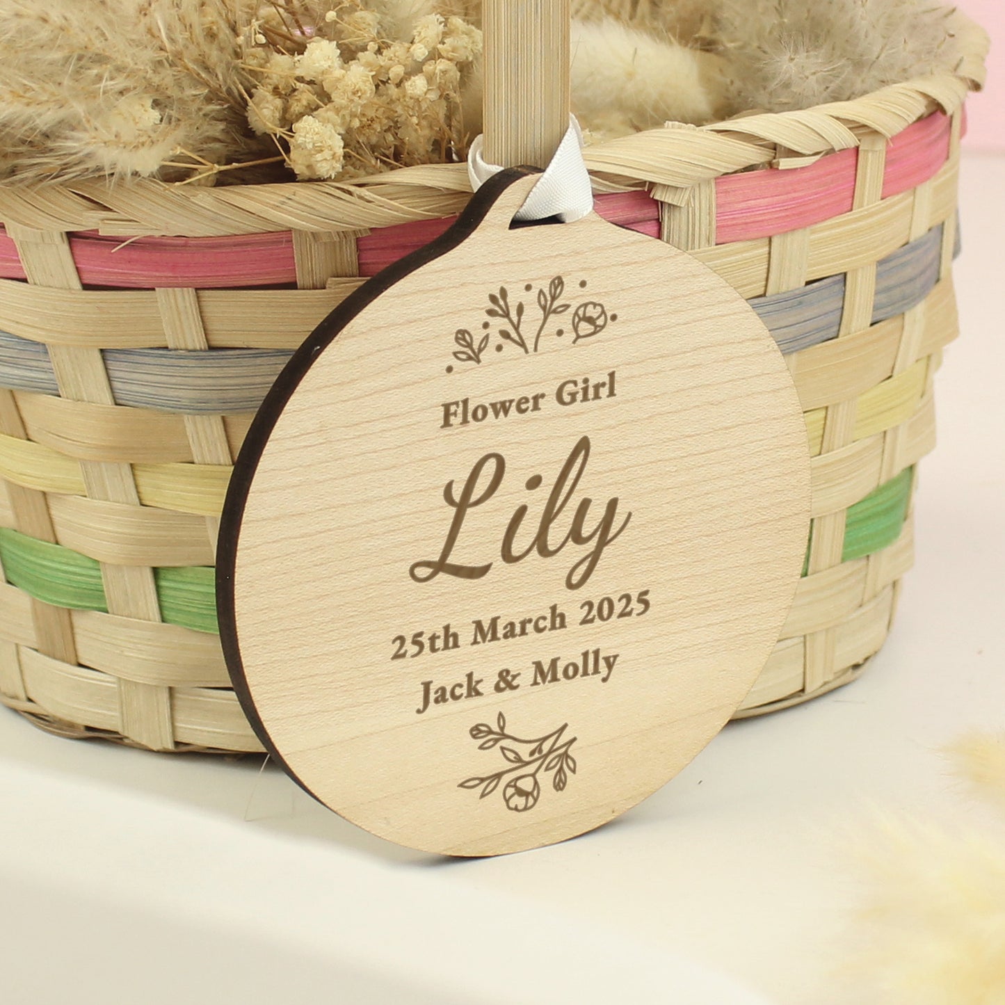 Personalised Wedding Party Wooden Tag - MK&JD Gifts