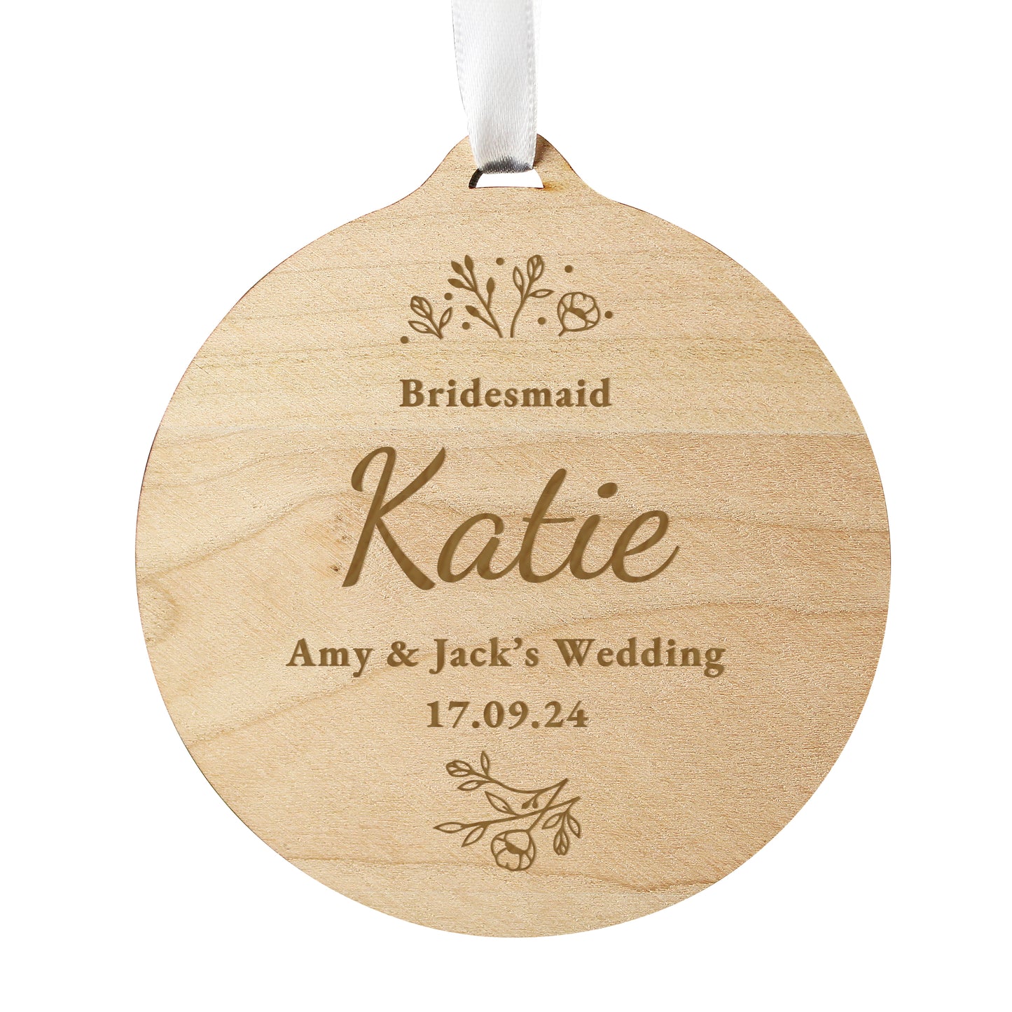 Personalised Wedding Party Wooden Tag - MK&JD Gifts