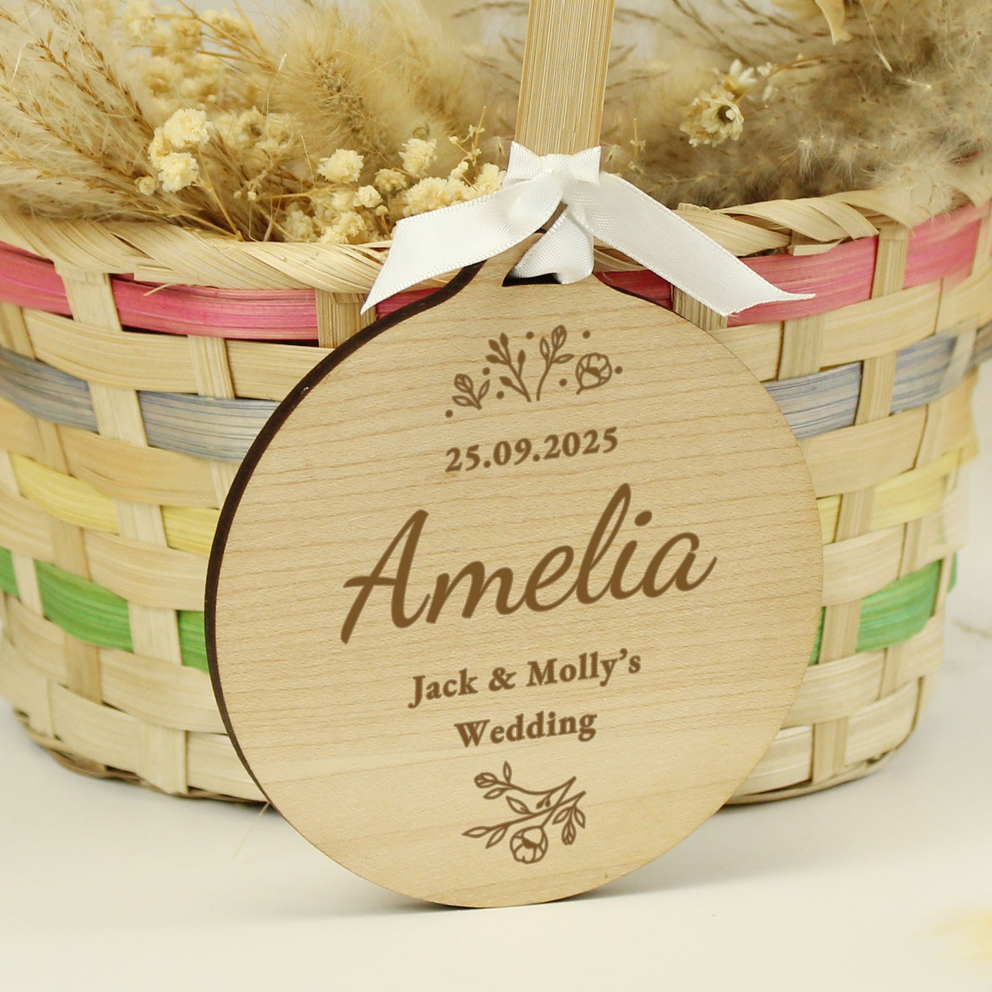 Personalised Wedding Party Wooden Tag - MK&JD Gifts