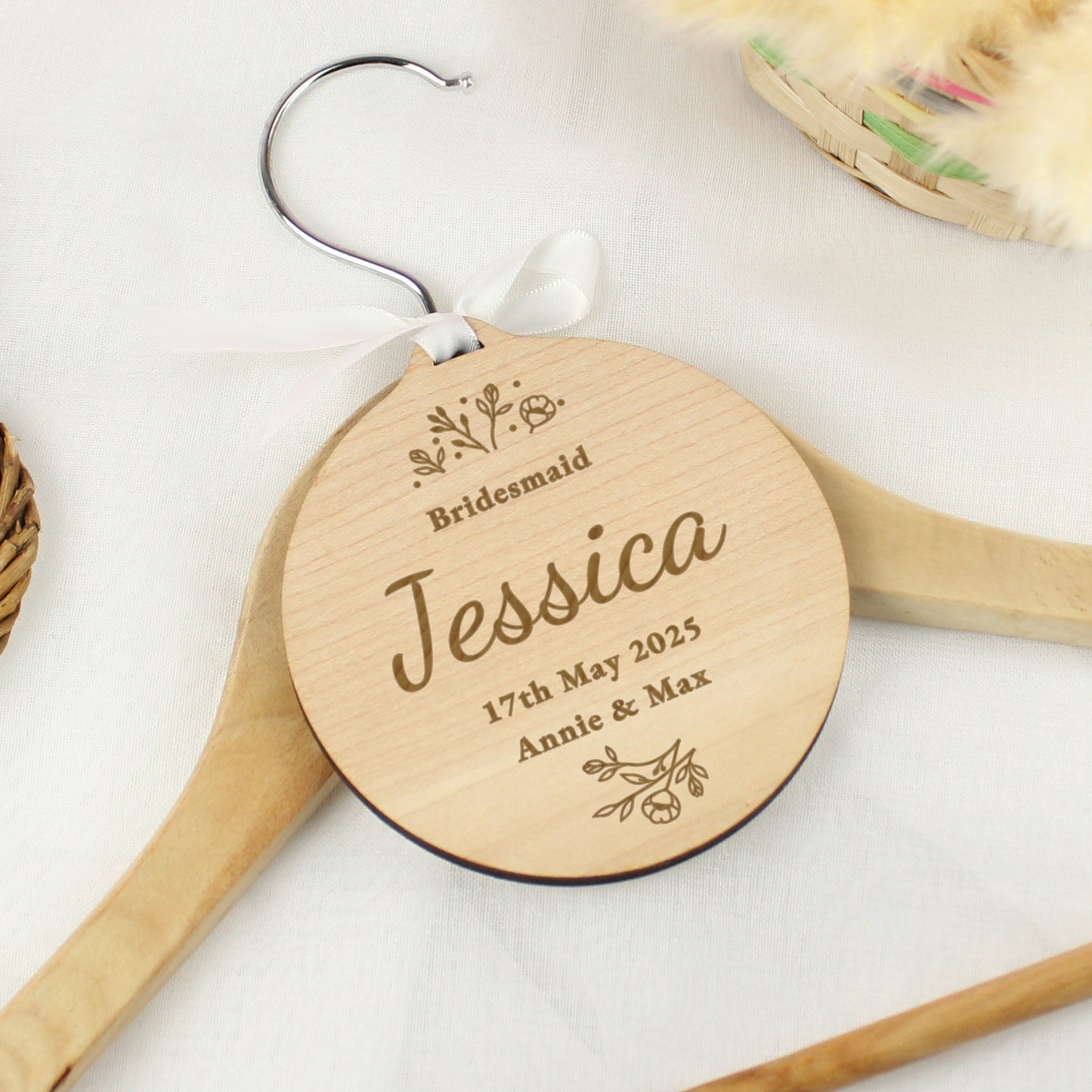 Personalised Wedding Party Wooden Tag - MK&JD Gifts