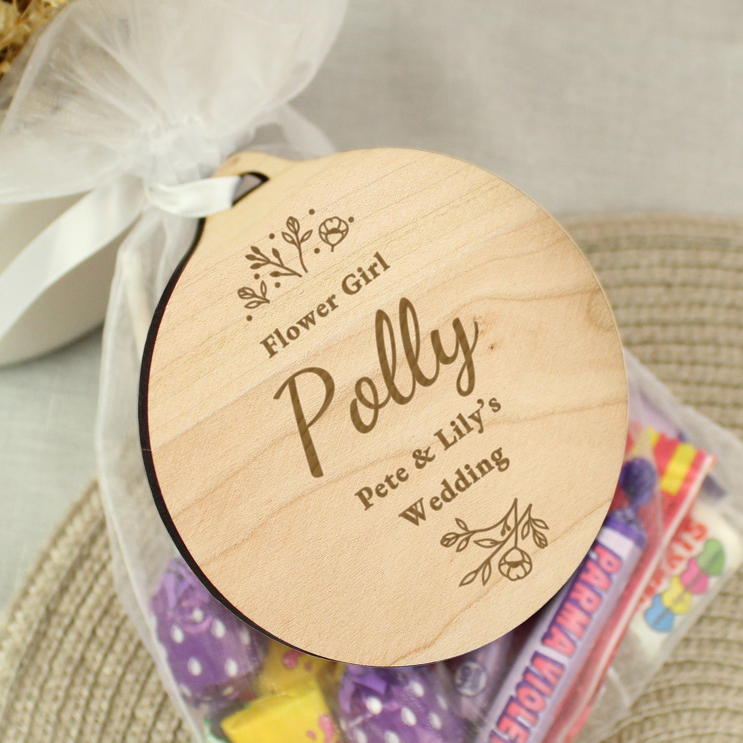 Personalised Wedding Party Wooden Tag - MK&JD Gifts