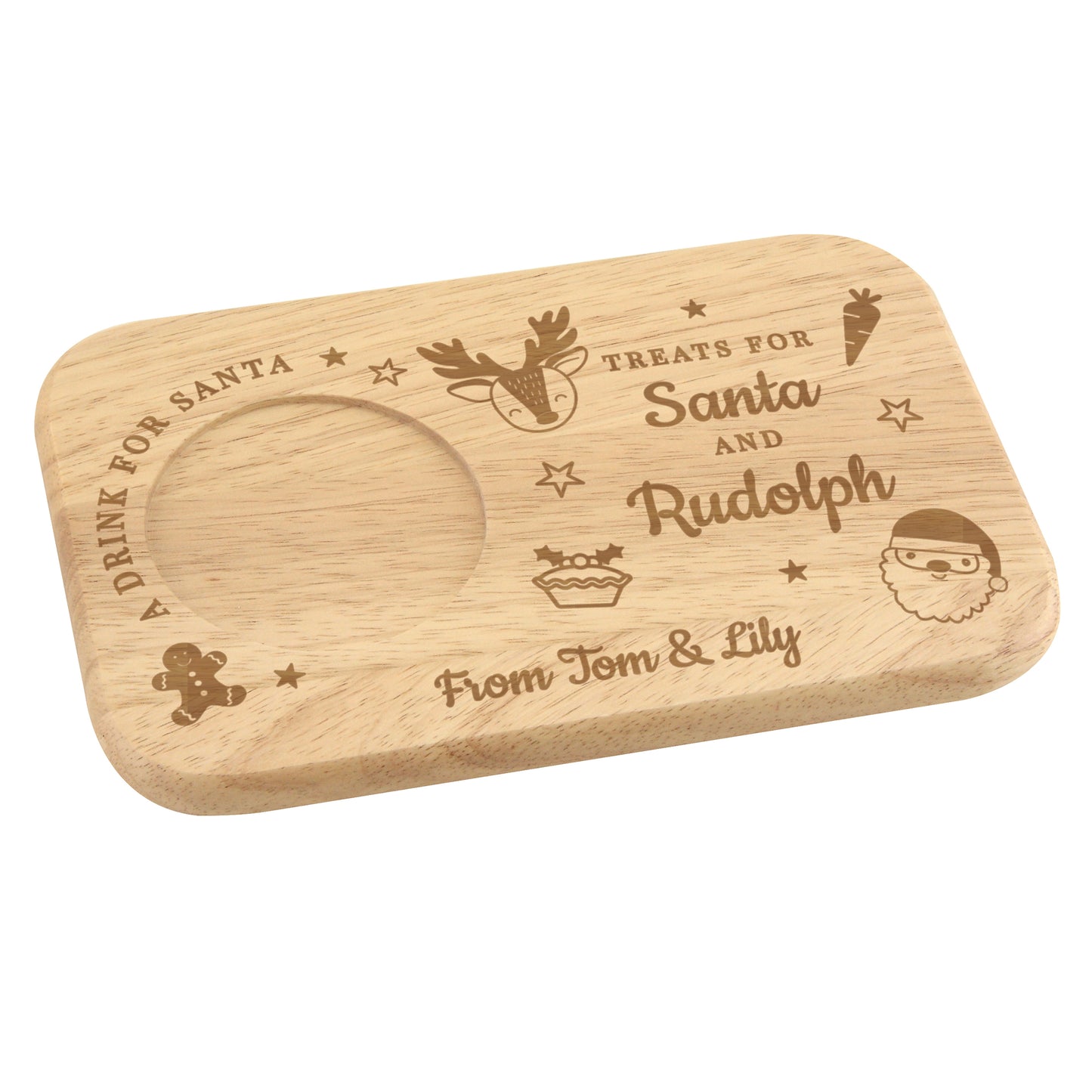 Personalised Treats for Santa Coaster Tray - MK&JD Gifts