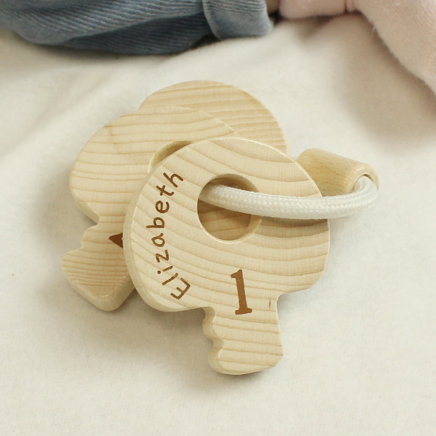 Personalised Name Only Wooden Baby Keys - MK&JD Gifts