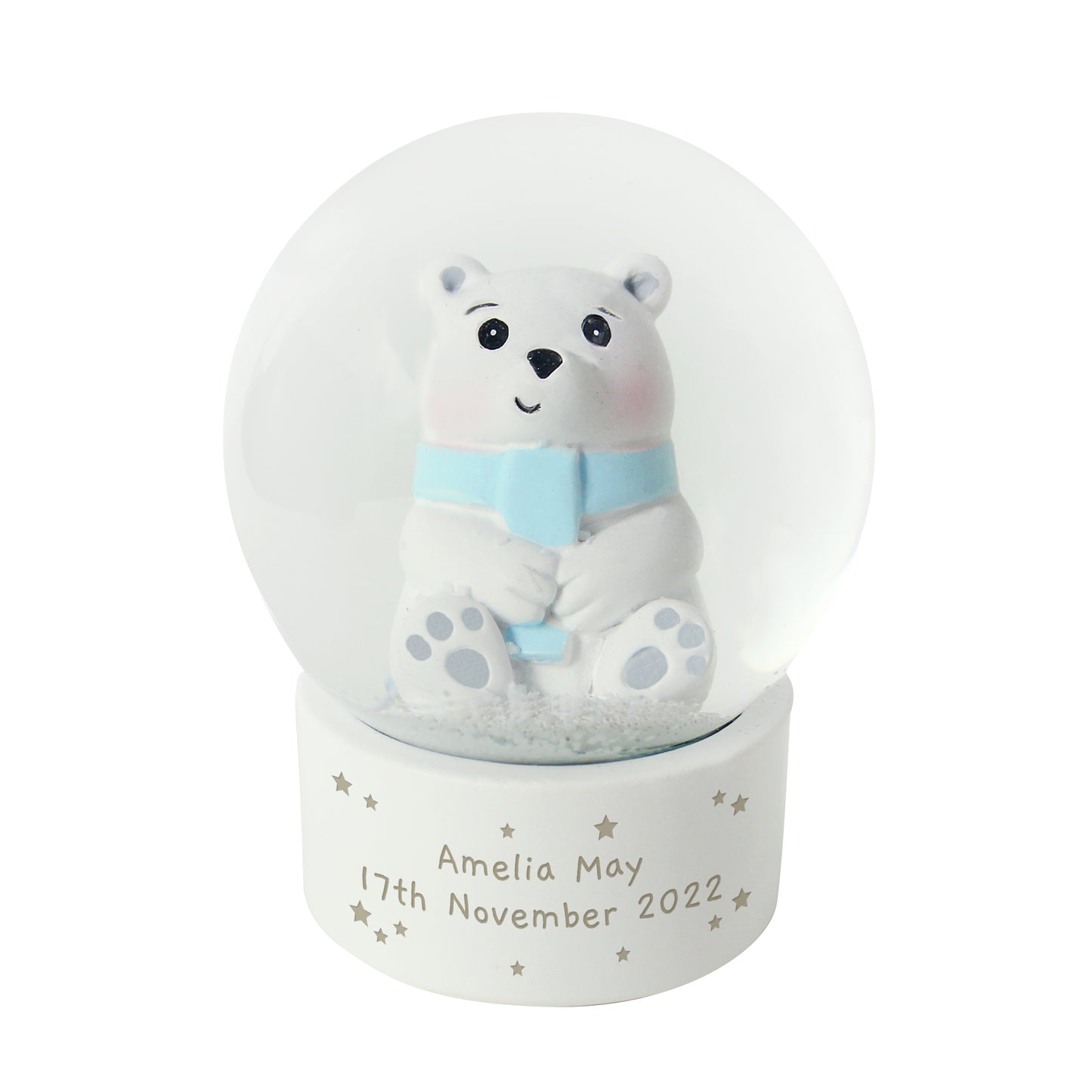 Personalised Polar Bear Snow Globe - MK&JD Gifts