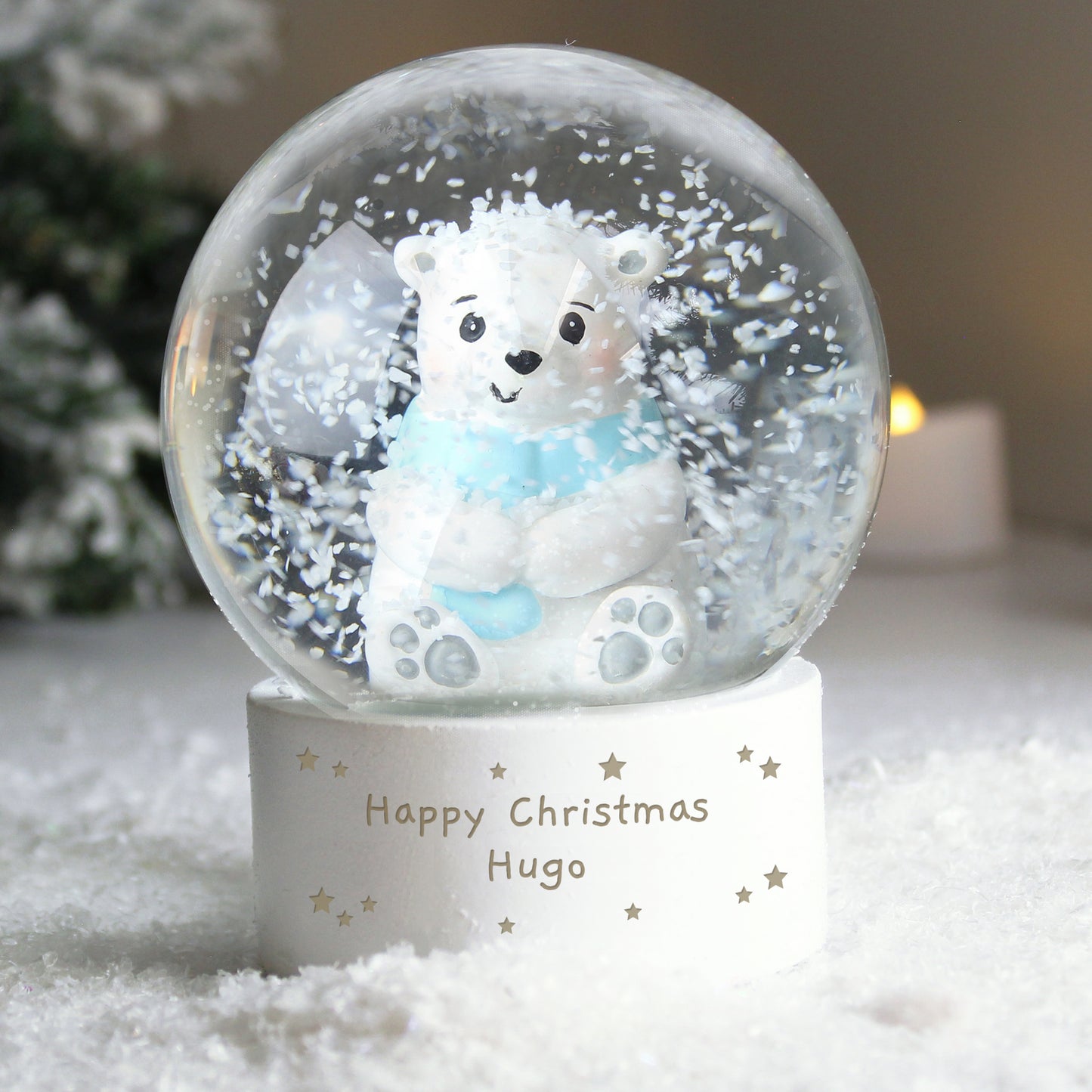 Personalised Polar Bear Snow Globe - MK&JD Gifts