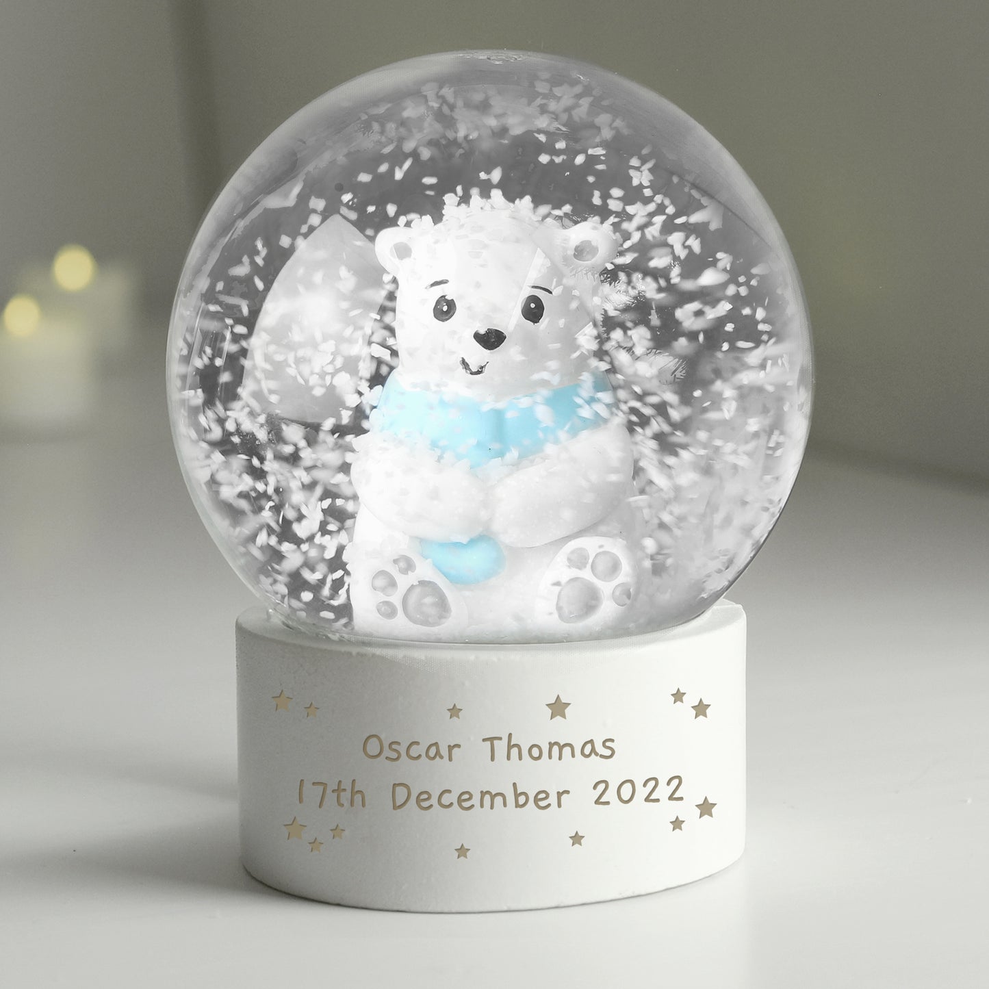 Personalised Polar Bear Snow Globe - MK&JD Gifts