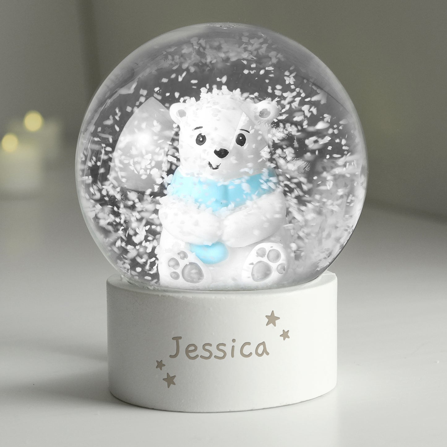 Personalised Polar Bear Any Name Snow Globe - MK&JD Gifts