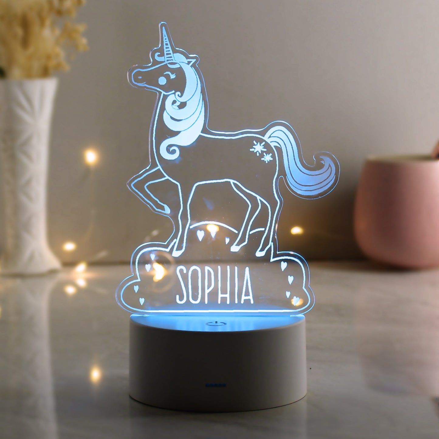 Personalised Unicorn LED Colour Changing Night Light - MK&JD Gifts