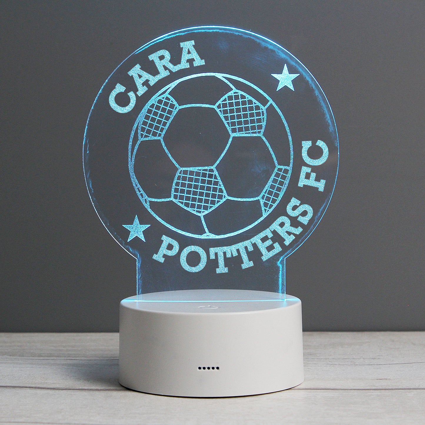 Personalised Football LED Colour Changing Desk Night Light - MK&JD Gifts