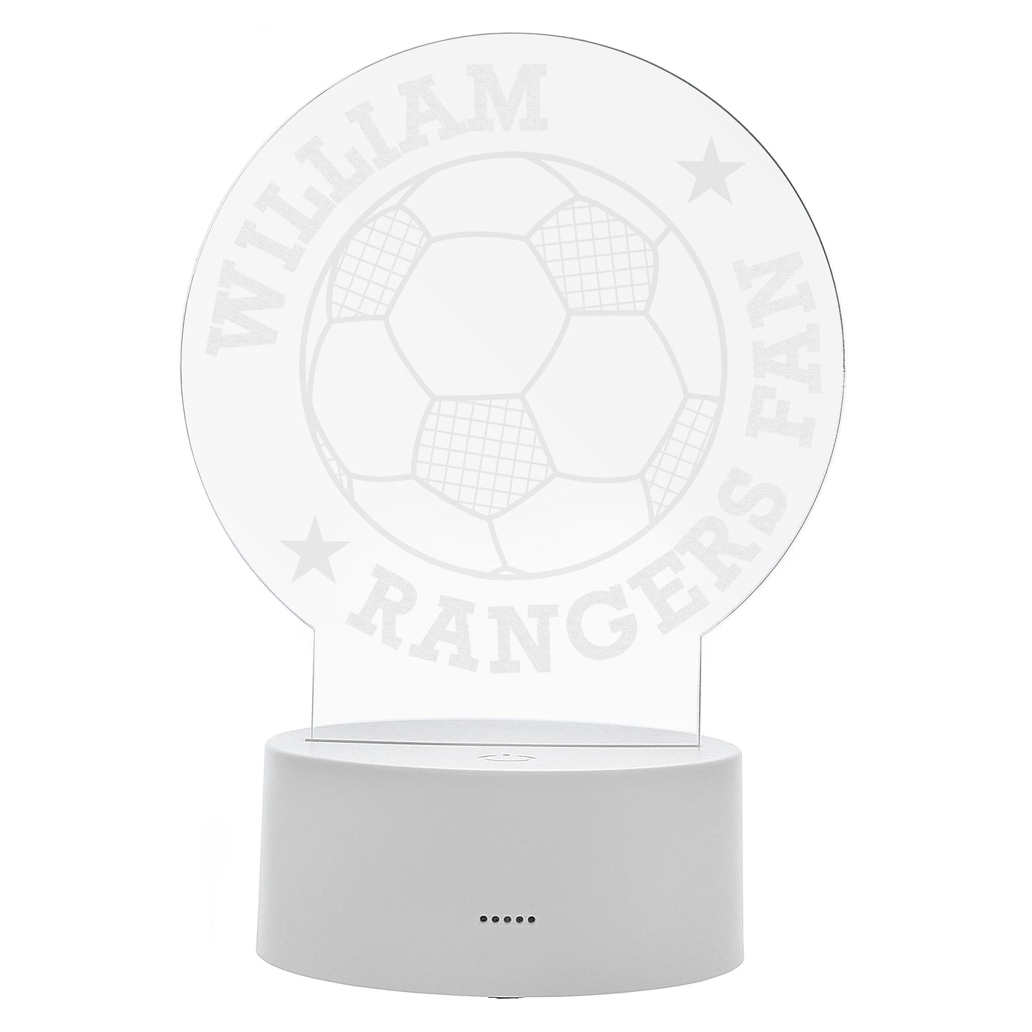 Personalised Football LED Colour Changing Desk Night Light - MK&JD Gifts