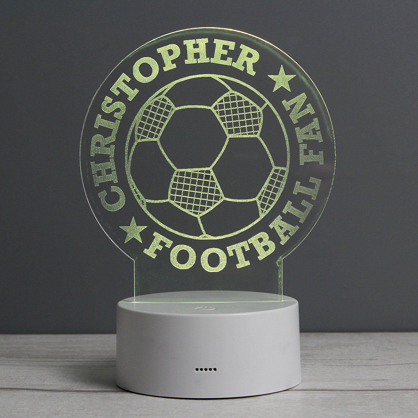 Personalised Football LED Colour Changing Desk Night Light - MK&JD Gifts