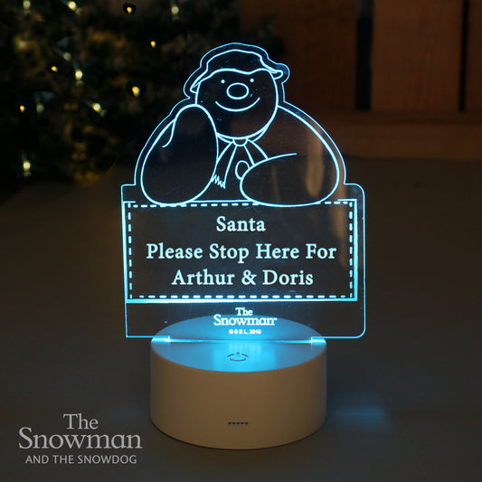 Personalised The Snowman LED Colour Changing Decoration & Night Light - MK&JD Gifts