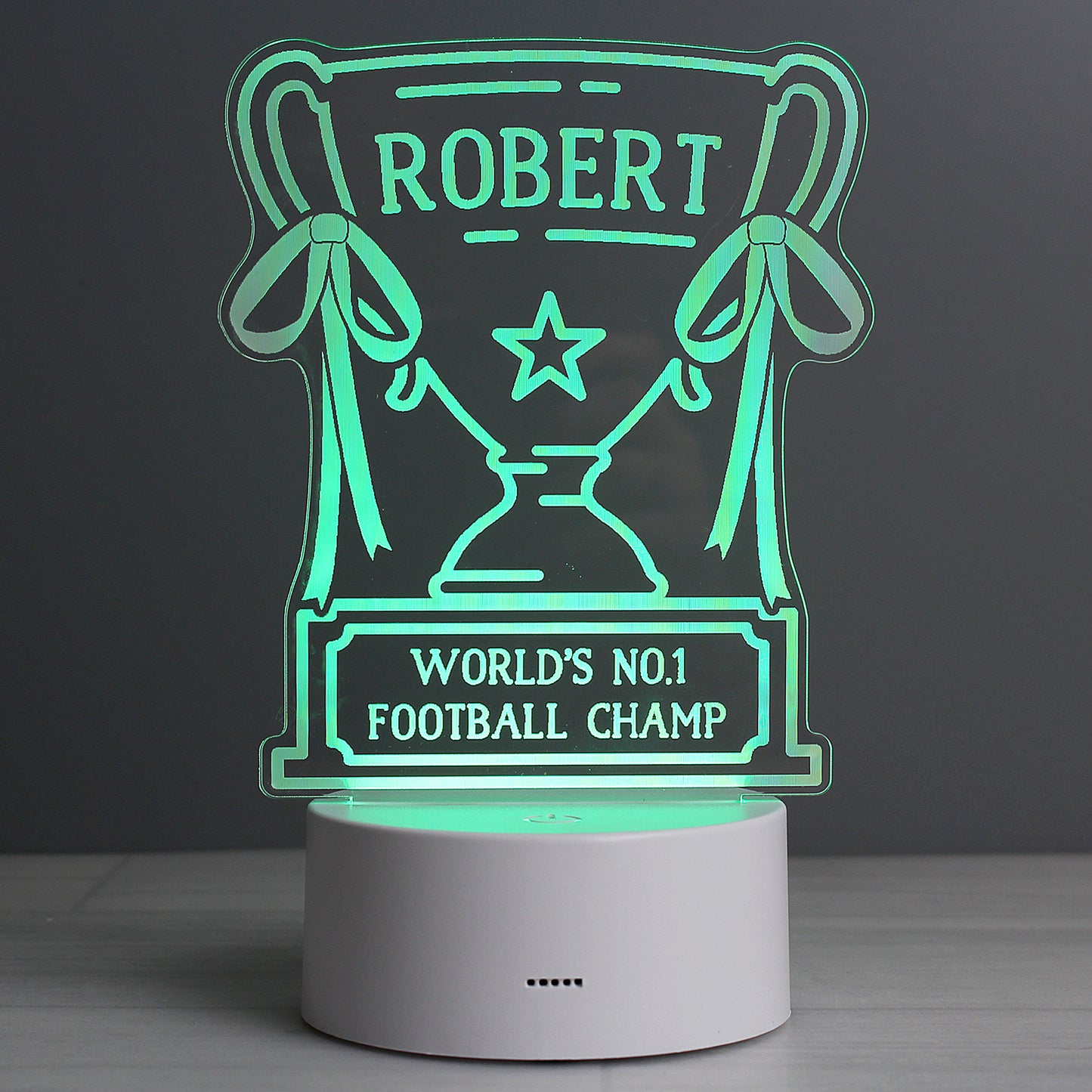 Personalised Trophy LED Colour Changing Night Light - MK&JD Gifts