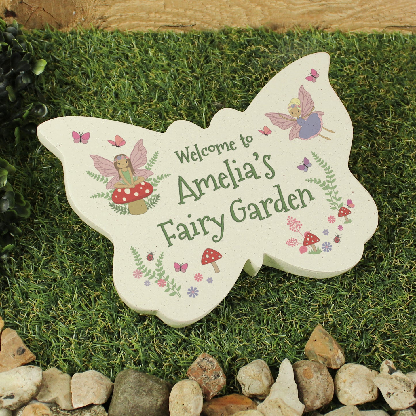 Personalised Fairy Garden Butterfly Ornament - MK&JD Gifts