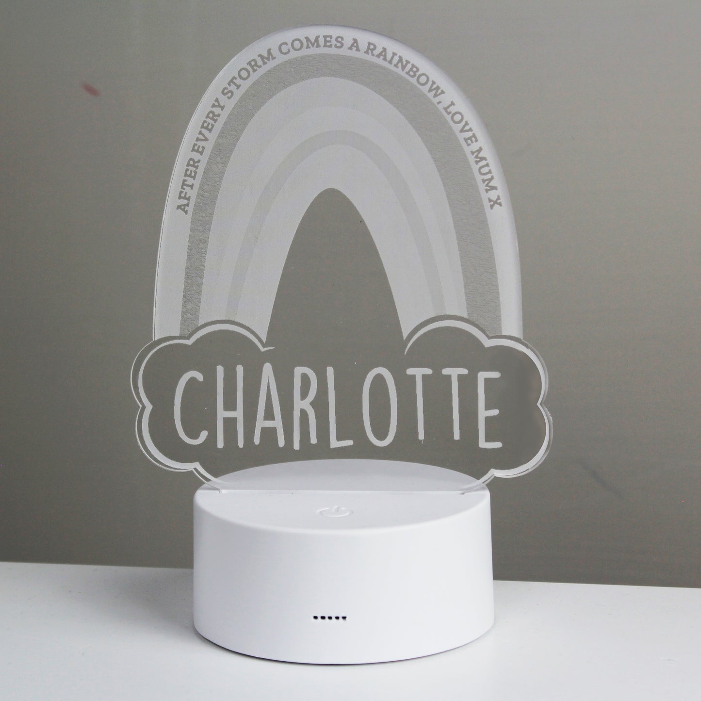 Personalised Rainbow LED Colour Changing Night Light - MK&JD Gifts