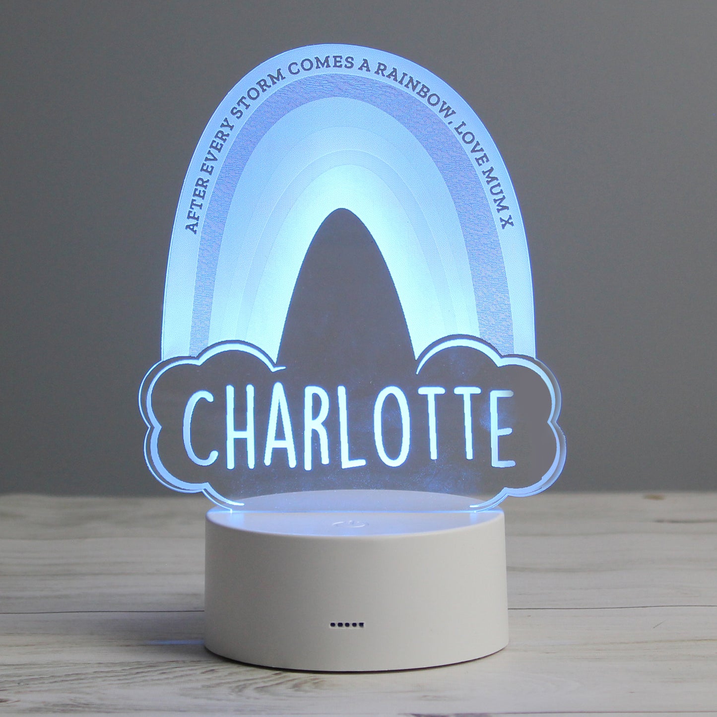 Personalised Rainbow LED Colour Changing Night Light - MK&JD Gifts
