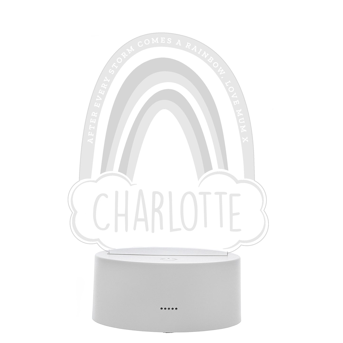 Personalised Rainbow LED Colour Changing Night Light - MK&JD Gifts