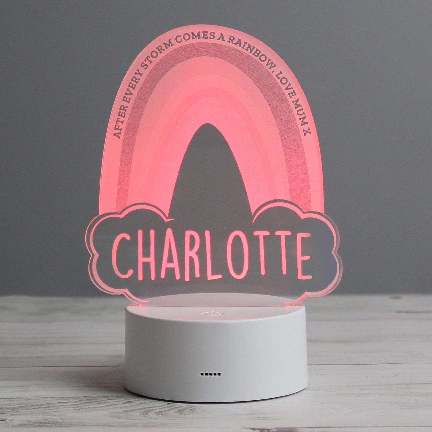Personalised Rainbow LED Colour Changing Night Light - MK&JD Gifts