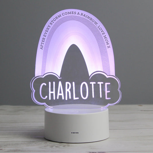 Personalised Rainbow LED Colour Changing Night Light - MK&JD Gifts