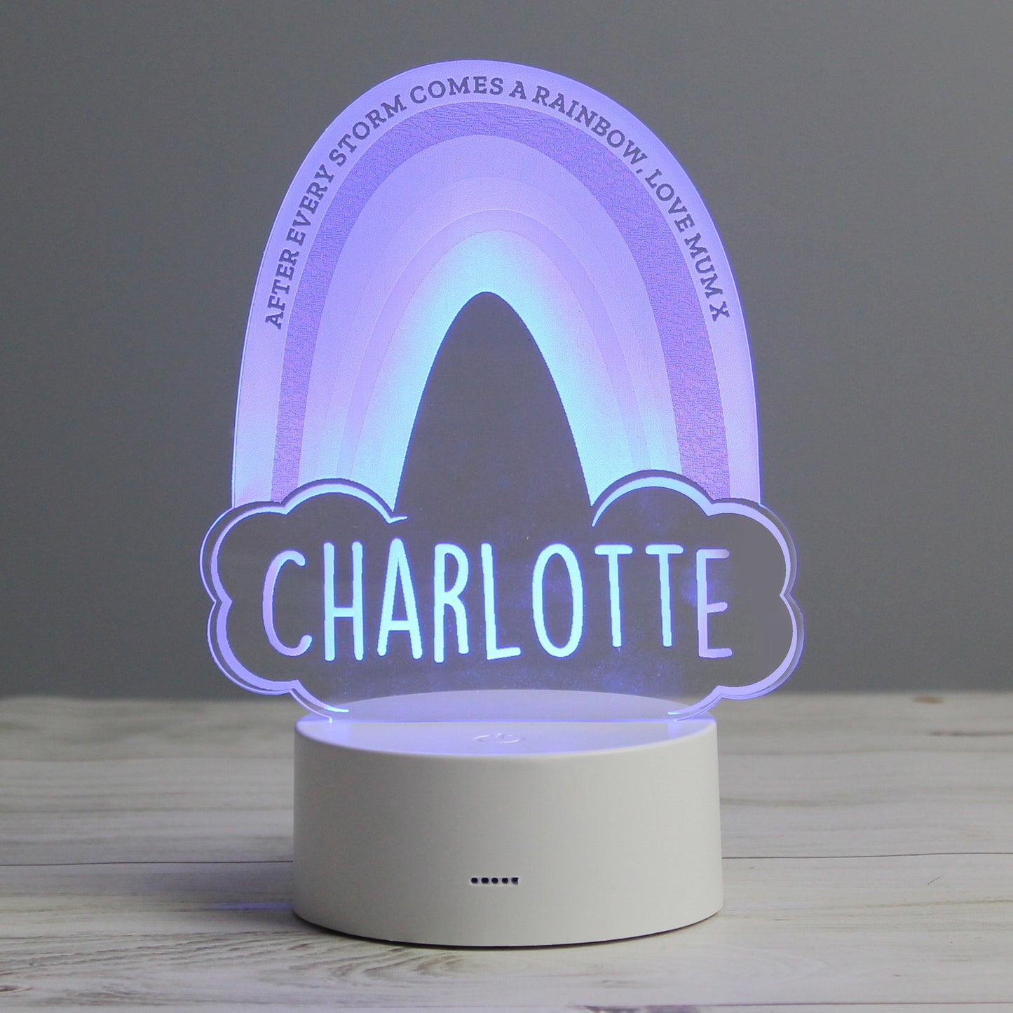 Personalised Rainbow LED Colour Changing Night Light - MK&JD Gifts
