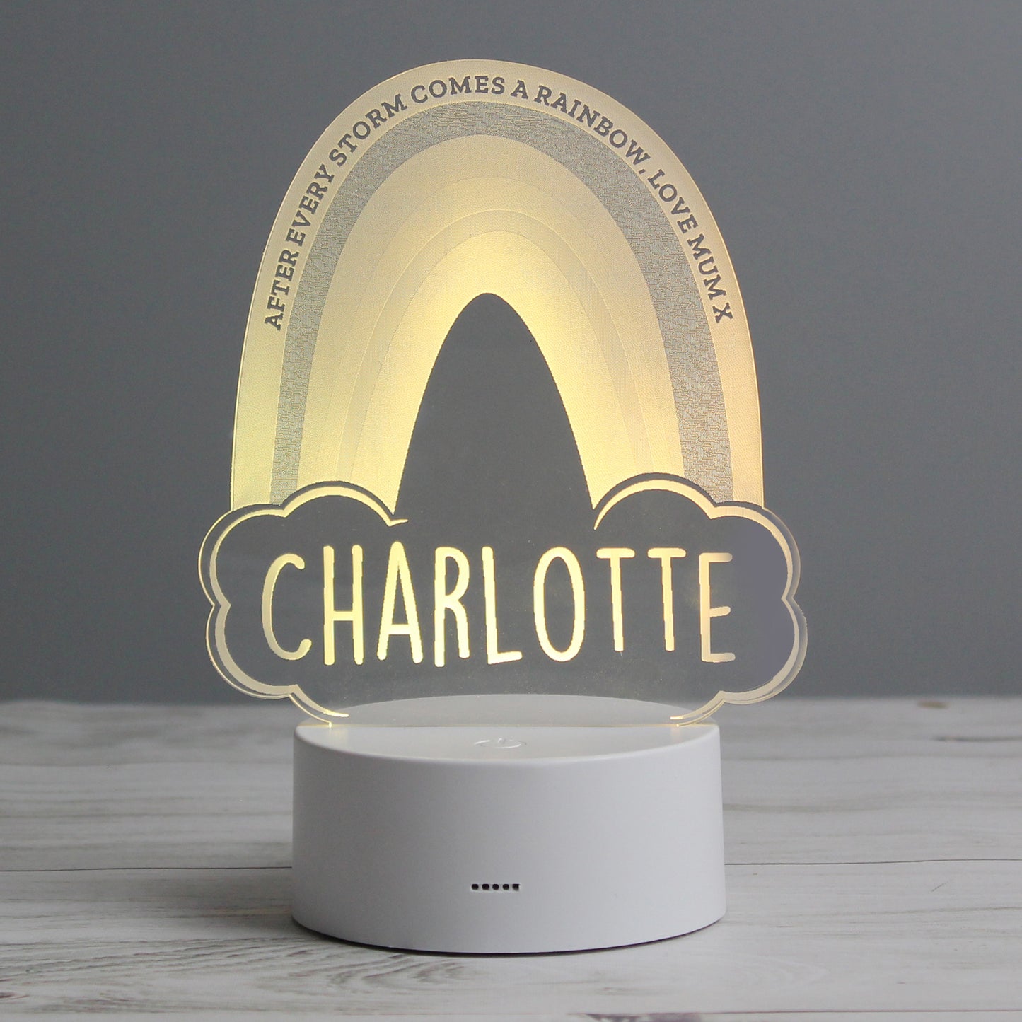 Personalised Rainbow LED Colour Changing Night Light - MK&JD Gifts