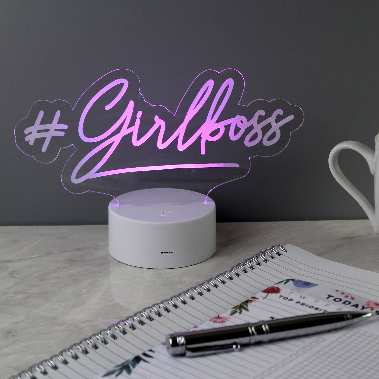 Personalised Free Text LED Colour Changing Desk Night Light - MK&JD Gifts