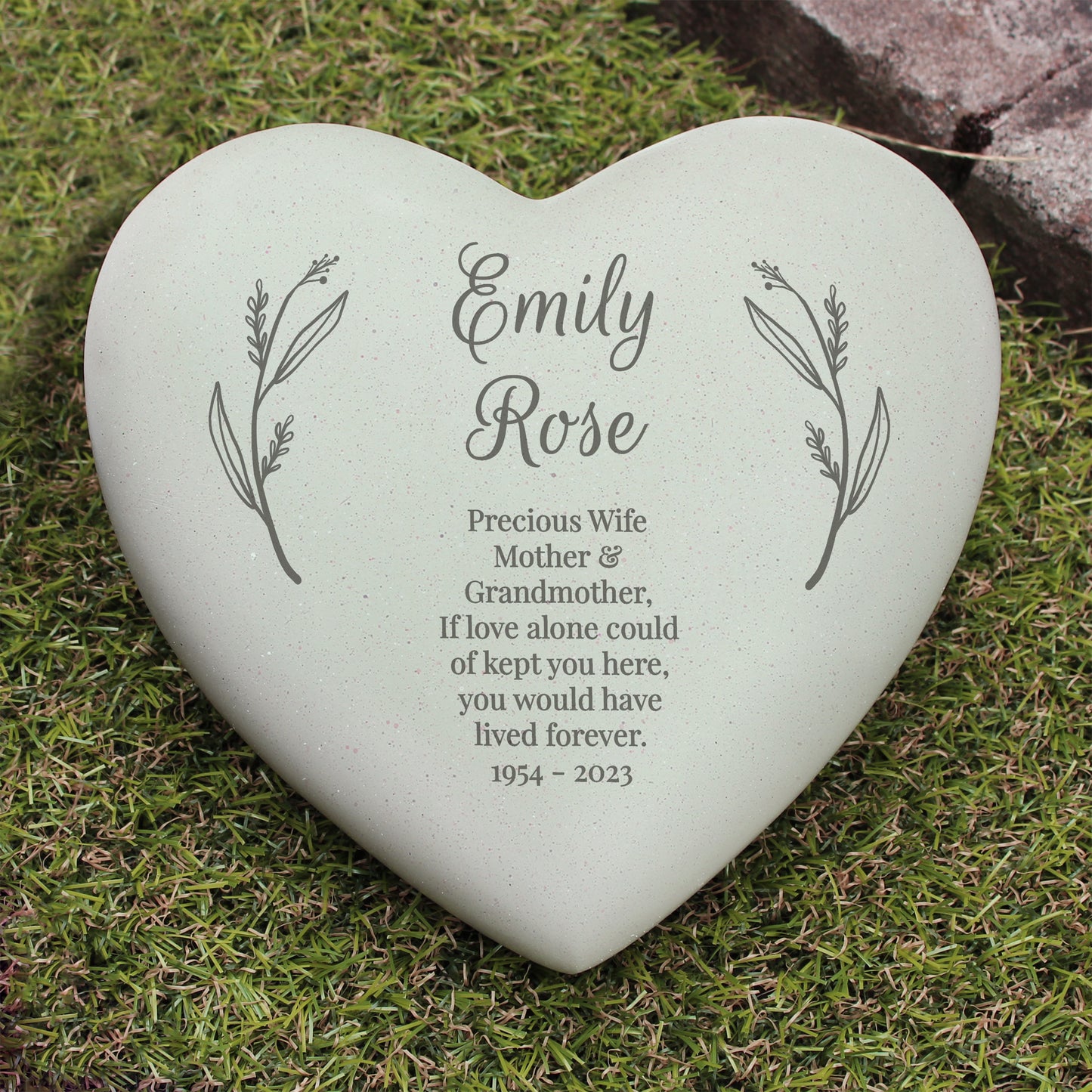 Personalised Free Text Heart Memorial - MK&JD Gifts