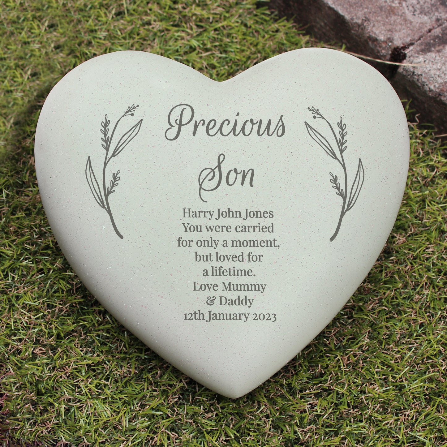 Personalised Free Text Heart Memorial - MK&JD Gifts