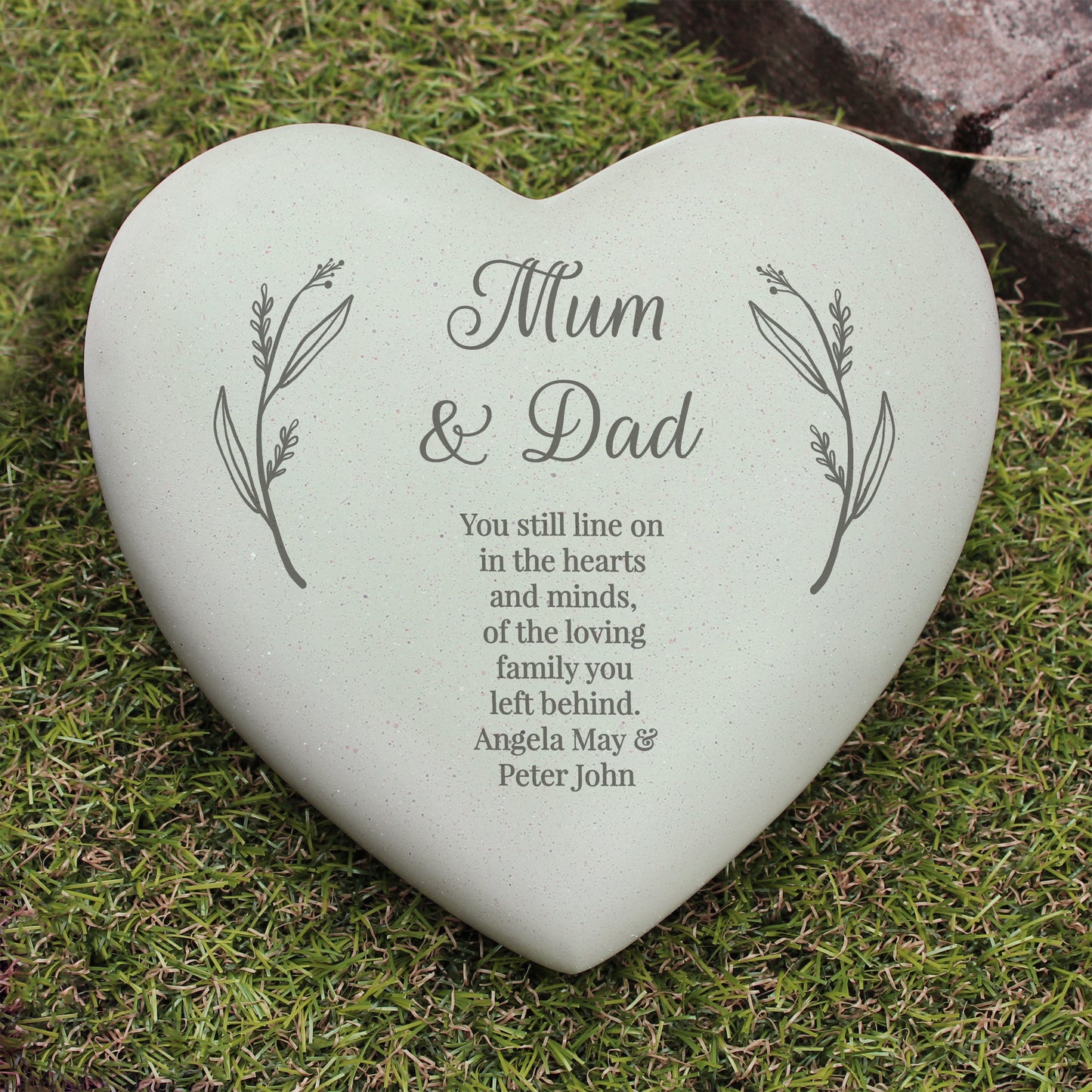 Personalised Free Text Heart Memorial - MK&JD Gifts