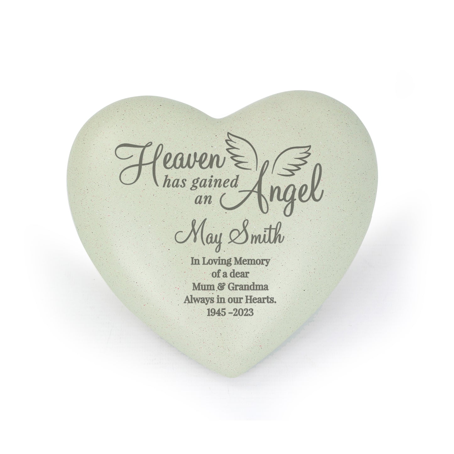 Personalised Angel Heart Memorial - MK&JD Gifts